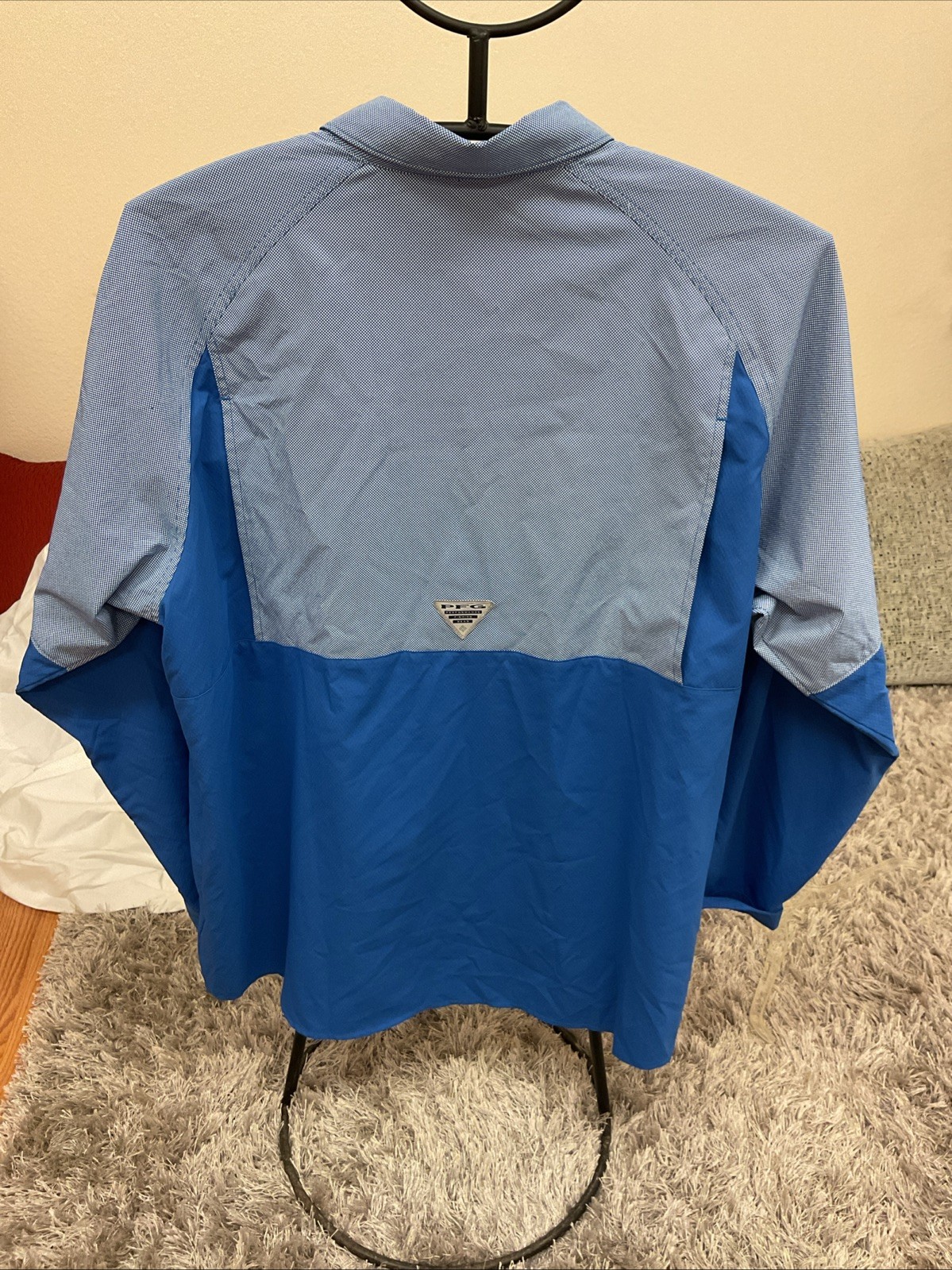 Columbia PFG Omni Freeze Zero Men’s Long Sleeve XL Button Up Zippered Pockets