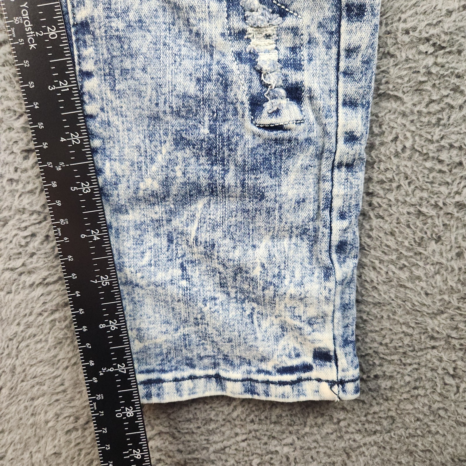 Encrypted Slim Moto Jean Fit 28×28 Tag 16 Acid Wash Streetwear Articulated Pant