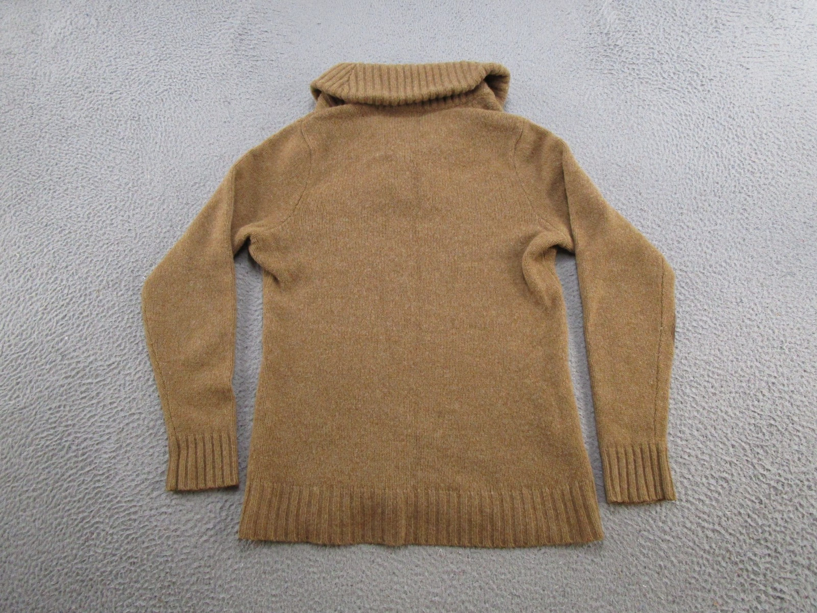 Rugby Ralph Lauren Beige Wool Shawl Collar Sweater Elbow Patches Mens L READ