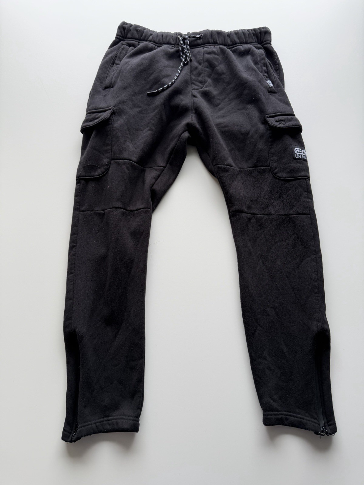 Ecko Unltd Jogger Pants Men’s Large Black Casual Elastic Waist Drawstring