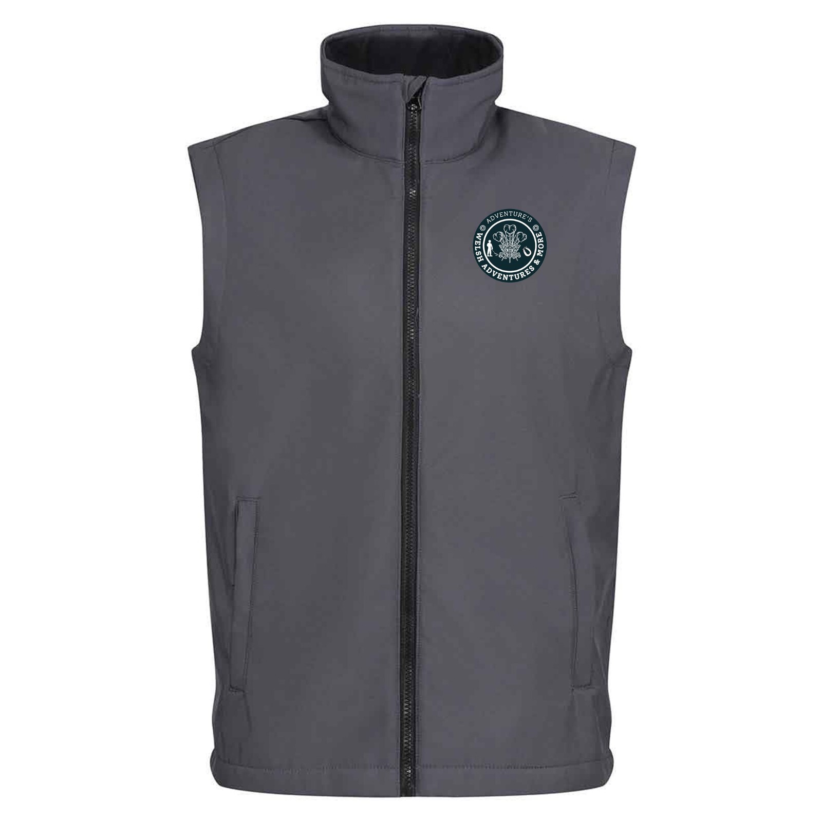 Personalised Printed Softshell Gilet Custom Logo Workwear Printing Grey XS-XXL