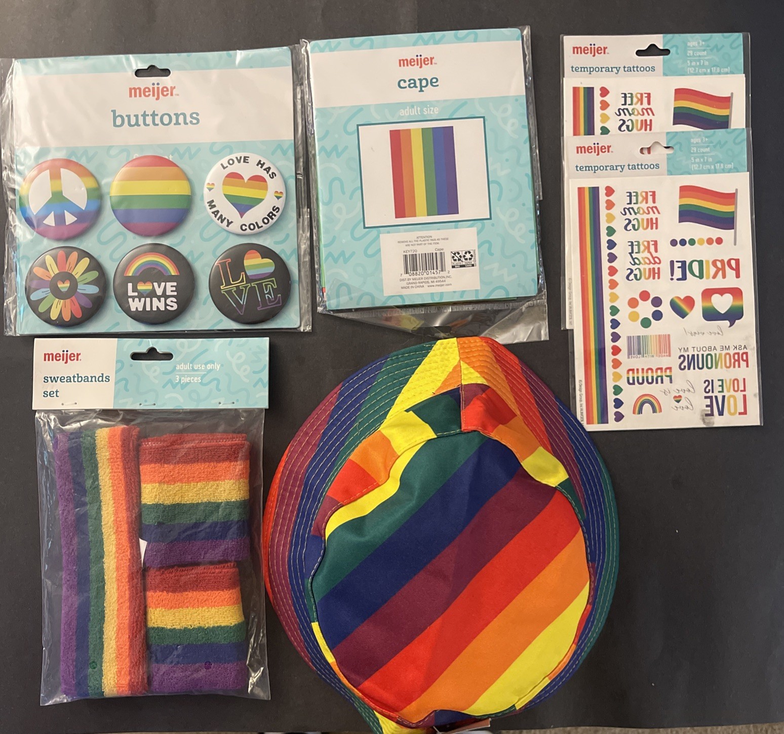 LGBT Gay Pride Festival Rainbow Lot Of 6 Brand New Items. See Pics & Description