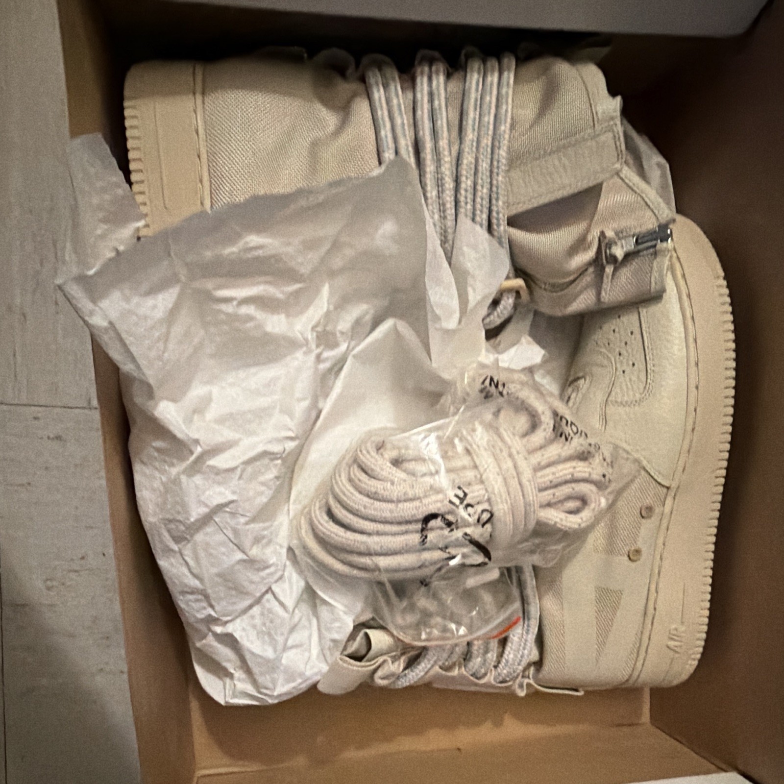Nike SF Air Force 1 High Top Rattan Beige Men’s Sneakers AA1128-200 2017