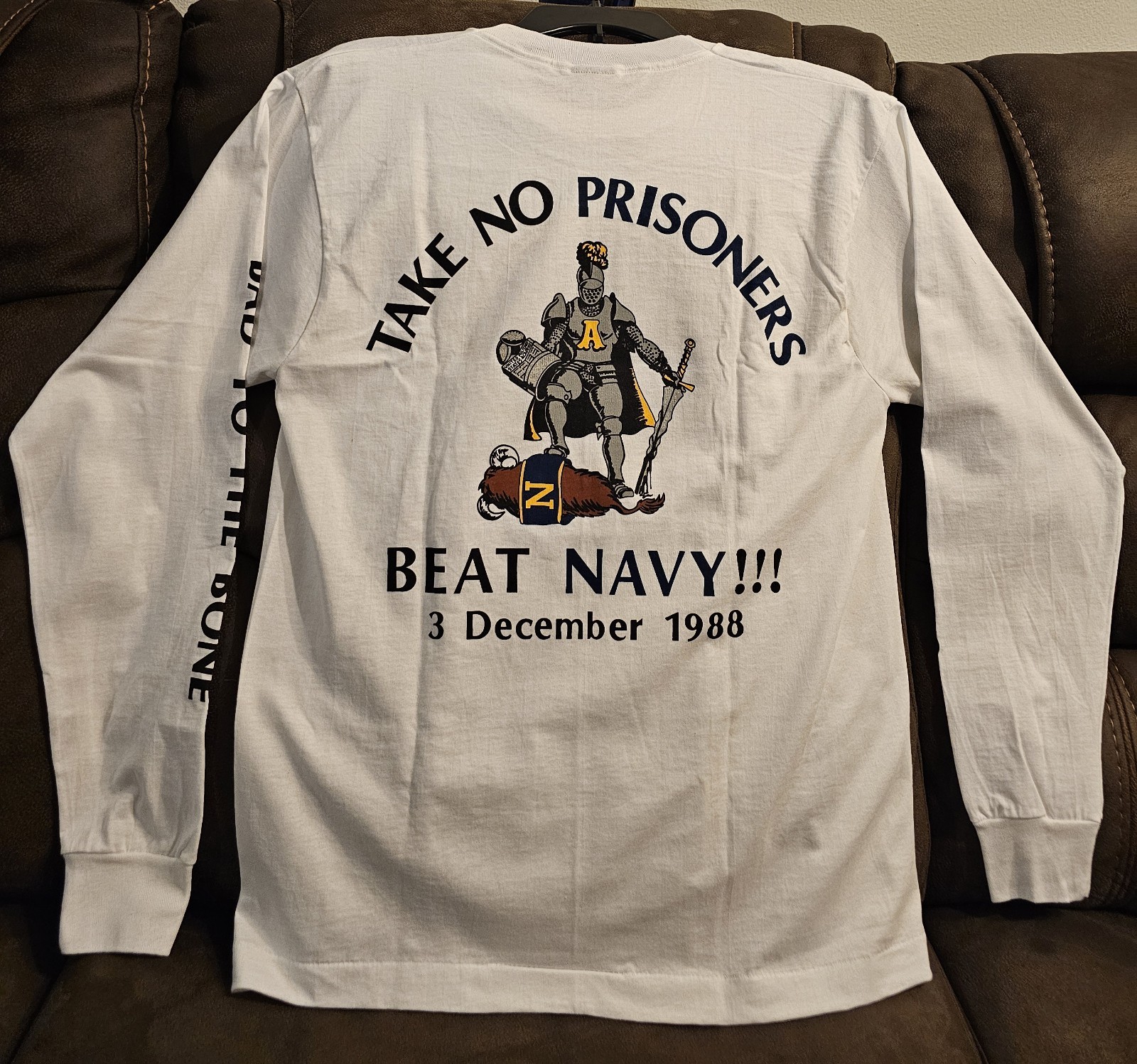 New Vintage Screen Gems 1988 Army vs Navy Long Sleeve Shirt L-Take No Prisoners