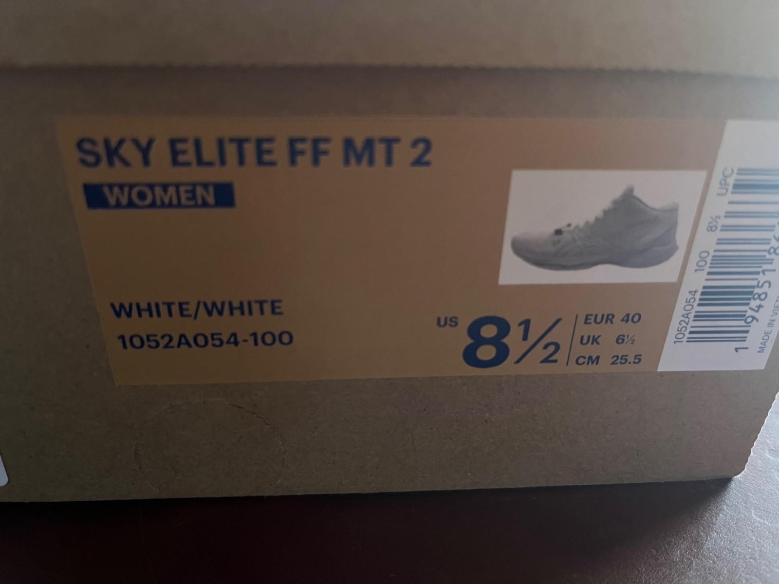 Size 8.5 – Asics Sky Elite FF MT 2 White W