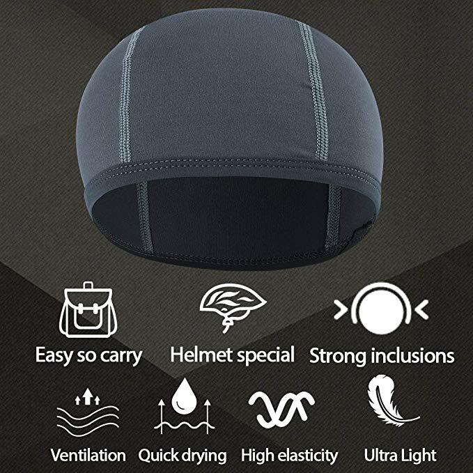 Cooling Skull Cap Helmet Liner Beanie Mesh Cycling Running Hat Fits Under Helmet