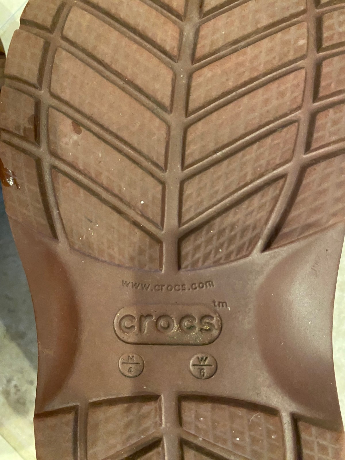 Crocs On The Clock Work Unisex Clogs Solid Brown Shoes Slip On Mules Size W6 M4