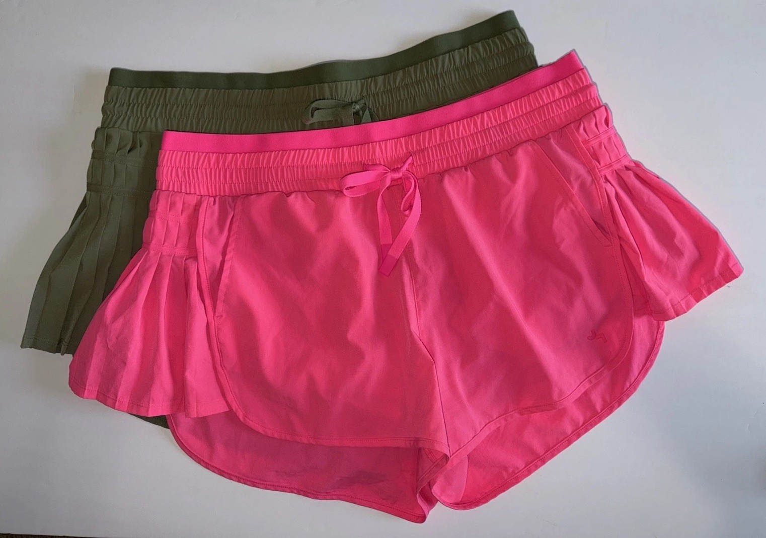Joy Lab Women’s High Rise Pleated Athletic Running Shorts Size XL, 2 Count