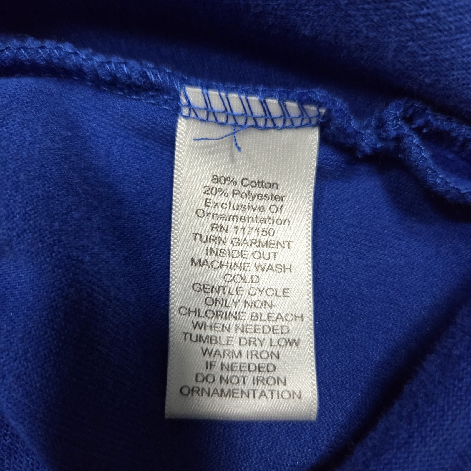 Quacker Factory Size M Cobalt Blue Velvet Sequin Short Sleeve Stretch Knit Top