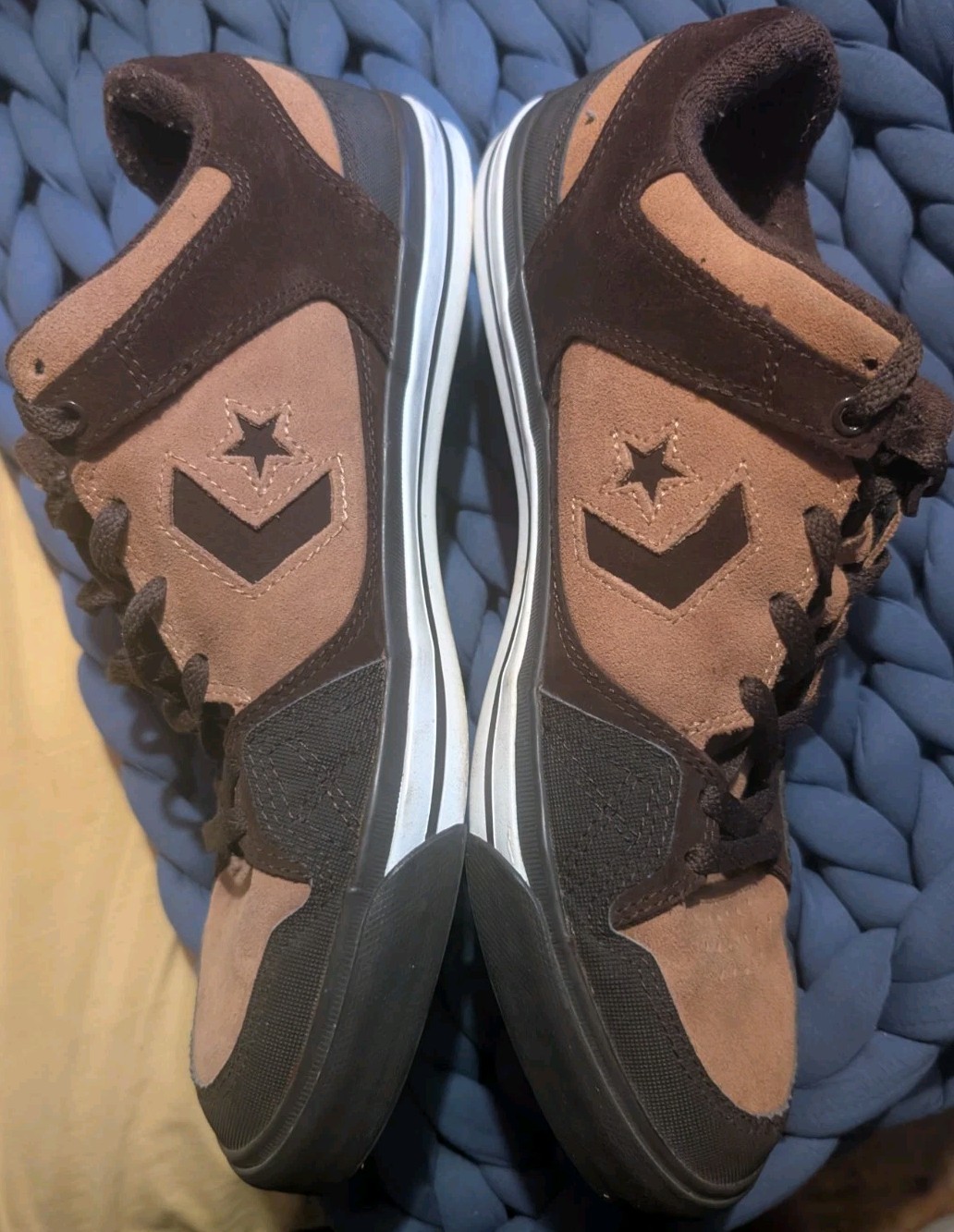 Converse One-Star Pro Low OX Tan & Brown Sneakers Men Sz 13 Excellent Condition!