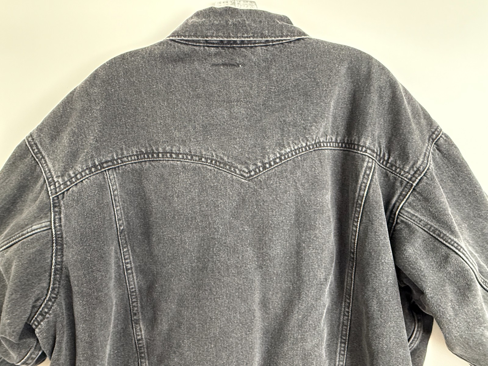 VTG 90s Levis SilverTab Mens Loose Fit Denim Trucker Jacket Washed Black XL