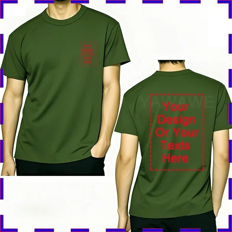 Custom Next Level Tee with Your Photo Logo or Text DTF Printed 4 Colors Availabl