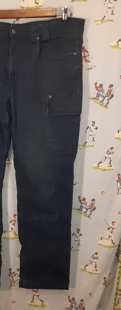 👀 Duluth Trading Co Mens 38×34 Flex Fire Hose Blue Ultimate Cargo Canvas