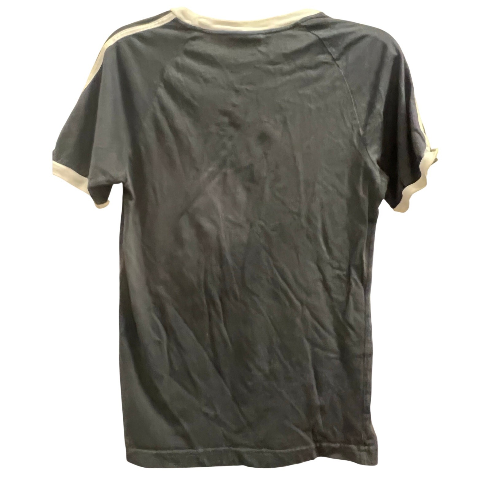 Adidas Vintage triple triple ringer black tee sz S