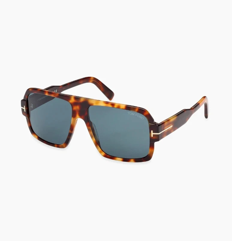 TOM FORD CAMDEN FT0933 53V Sunglasses Blonde Havana Frame Blue Lenses 58 Mm