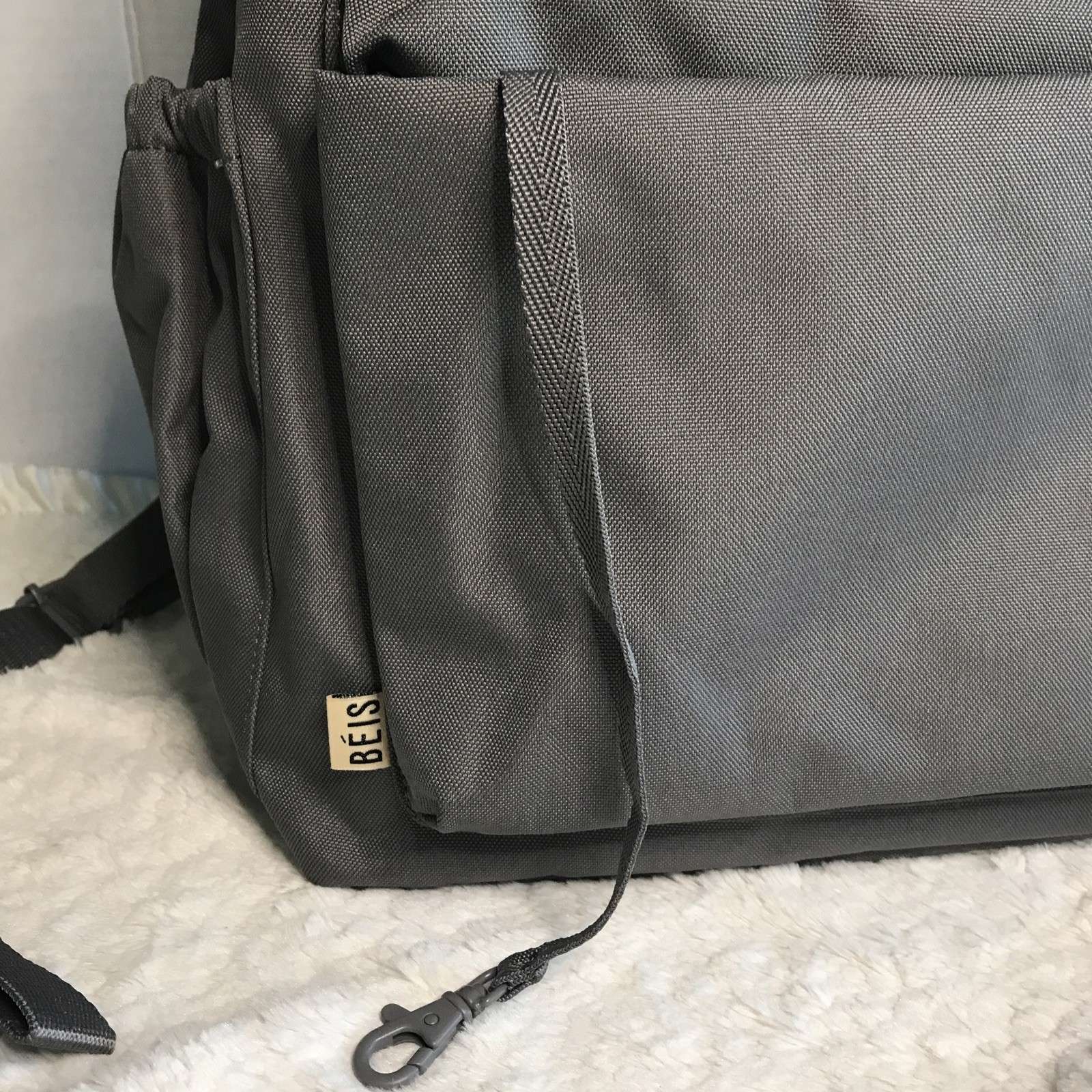 BEIS The BEISics GRAY Backpack Laptop & Trolley Friendly Minimalist NWT