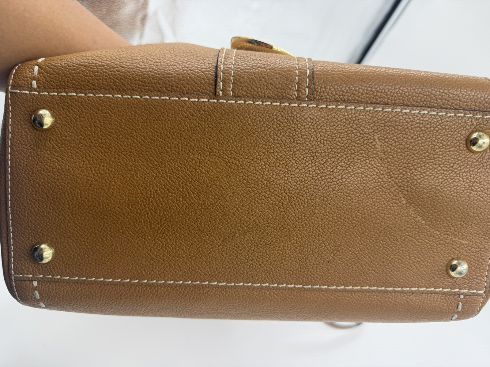 Delvaux Brillant Grained Calfskin lychee texture handbags Caramel medium