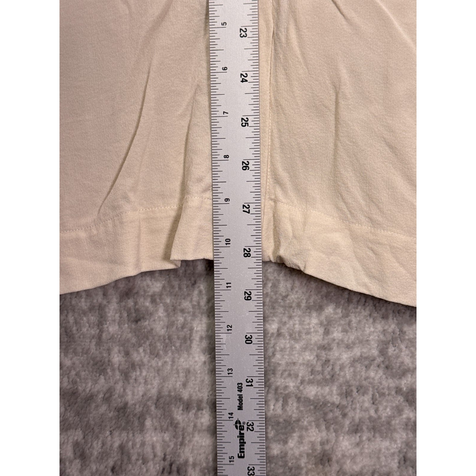 Eileen Fisher Tunic Top Small Womens Silk Georgette Crepe Button Long Sleeve