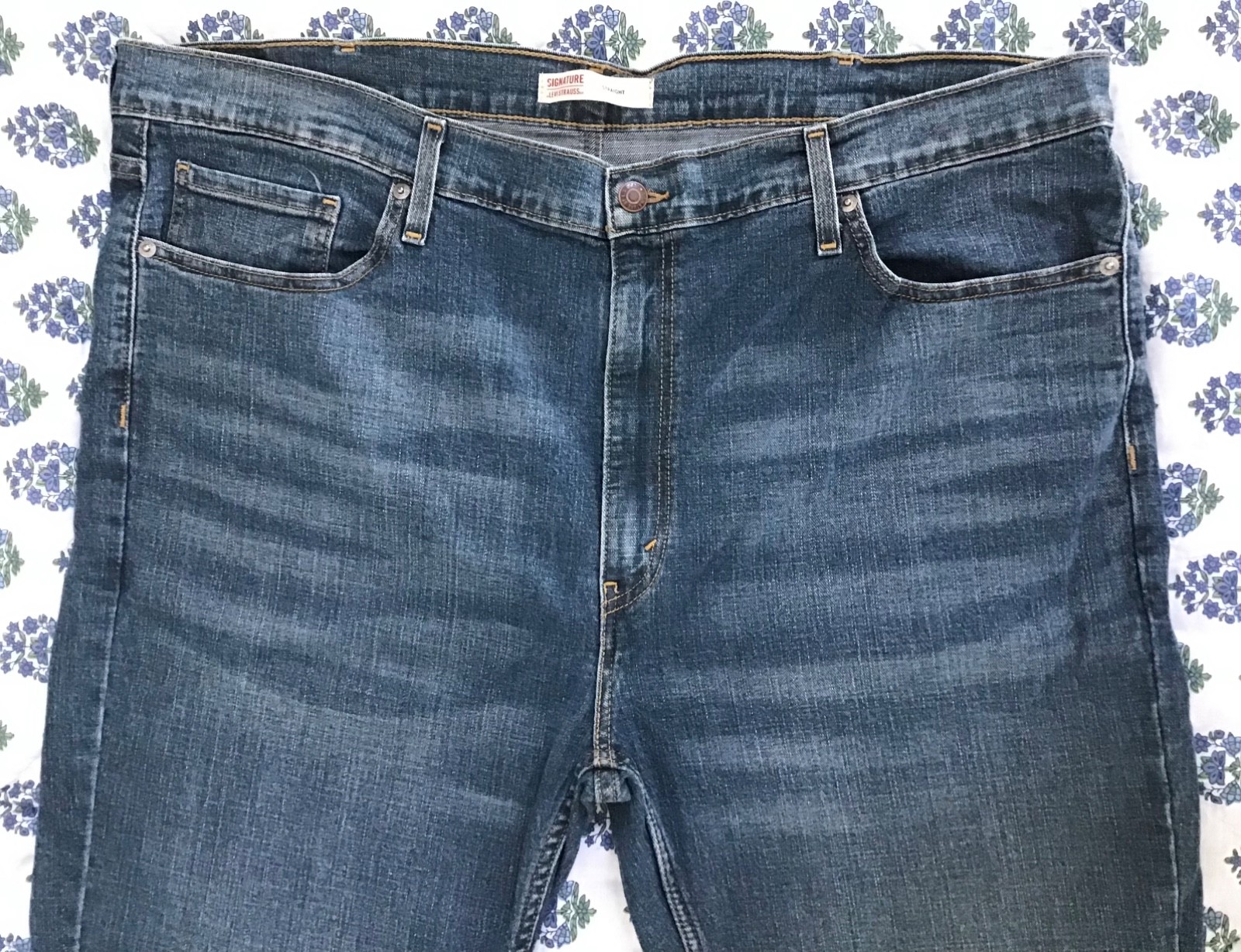 LEVI’S SIGNATURE 567 STRAIGHT Men’s Medium Wash Denim Blue Jeans Size 44×30