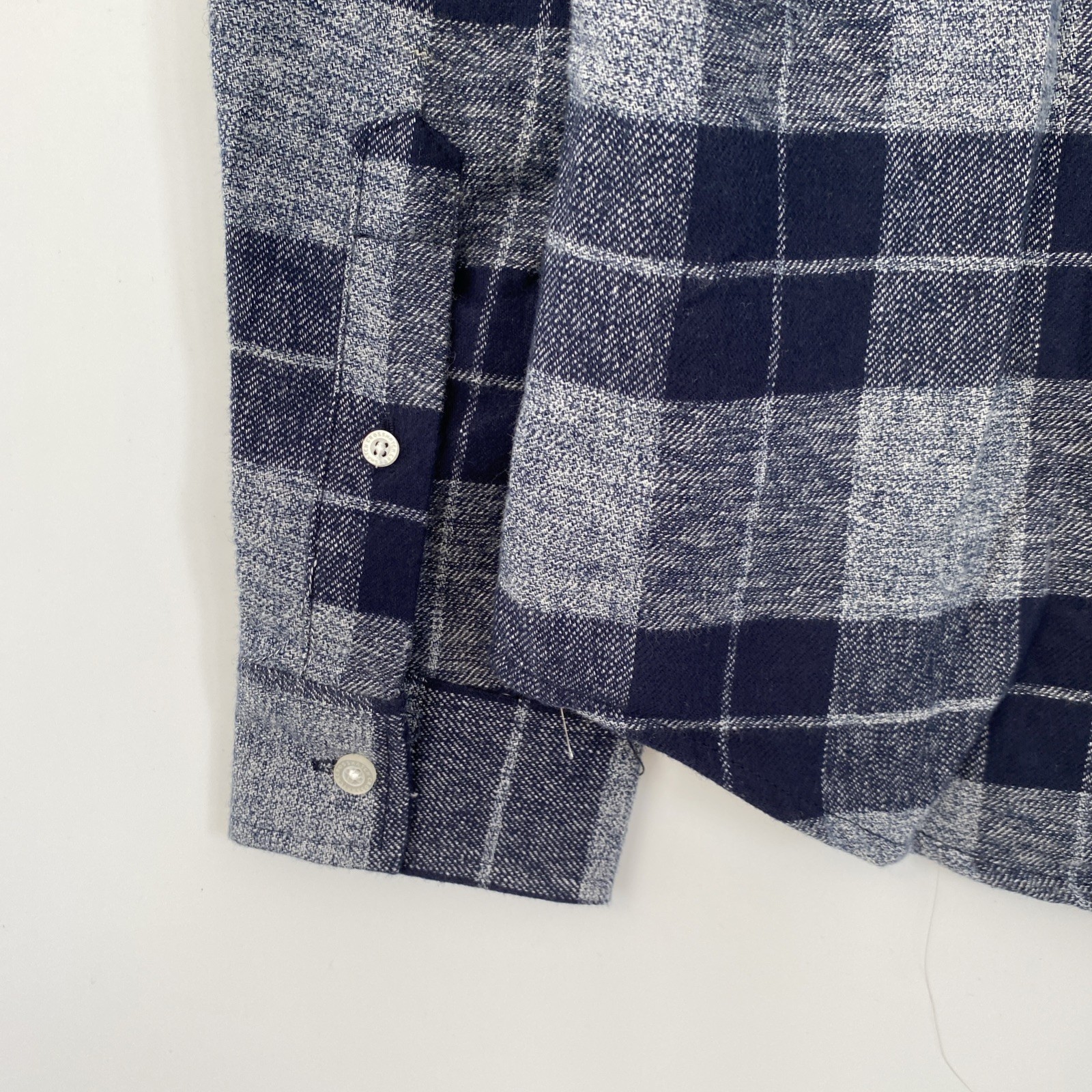Crosshatch Black Label Shirt Men’s Medium Blue Check Cotton Flannel Shirt