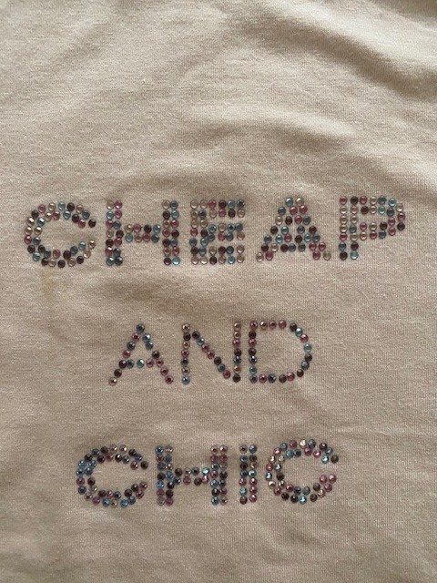 Vintage Y2K Moschino Cheap & Chic Multicolor Crystal Top Made in Italy READ CAP!