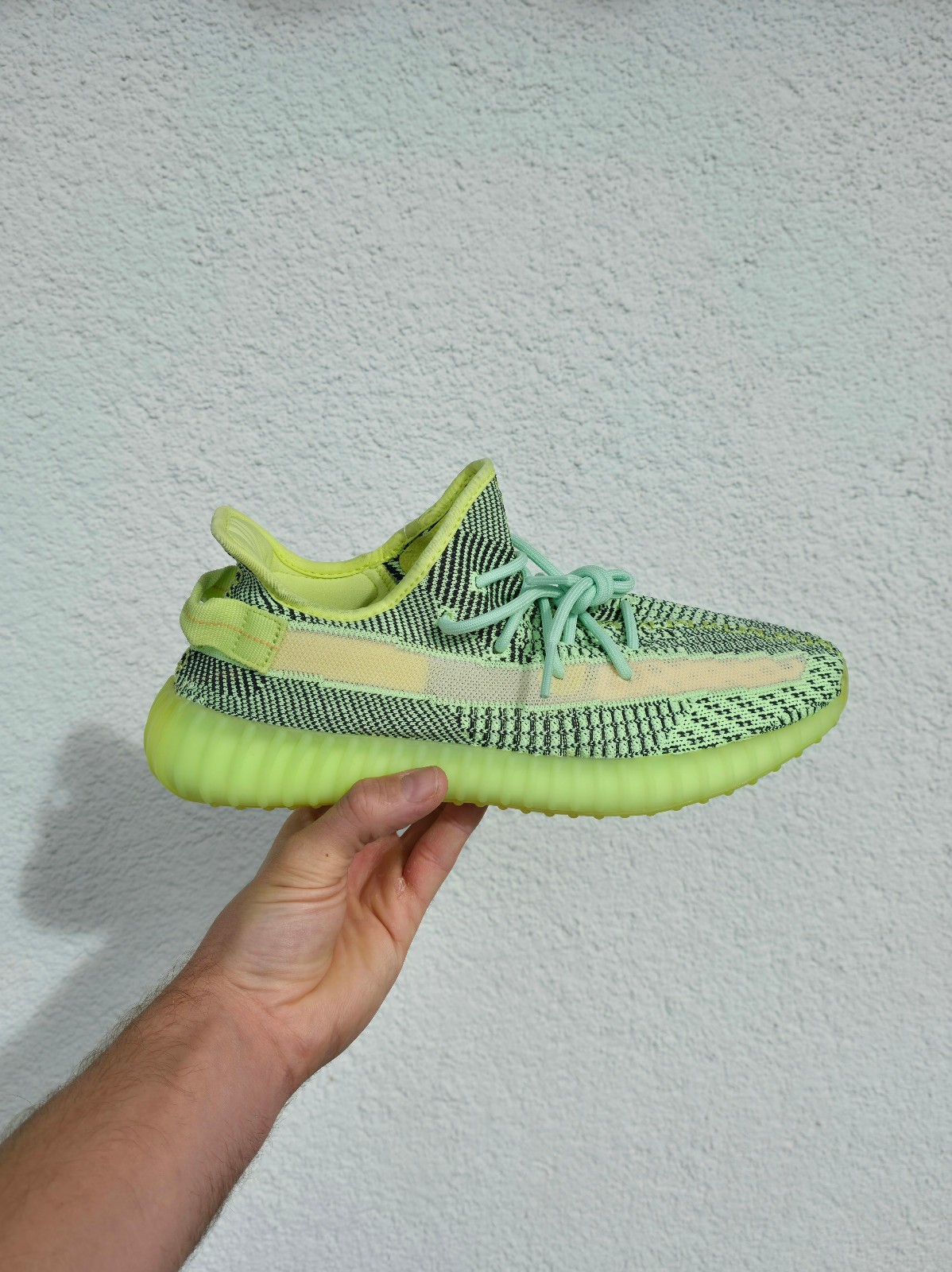 Adidas Yeezy Boost 350 V2 FW5191 Size EU 45 1/3 Yeezreel US 11 Neon Green UK 10.5