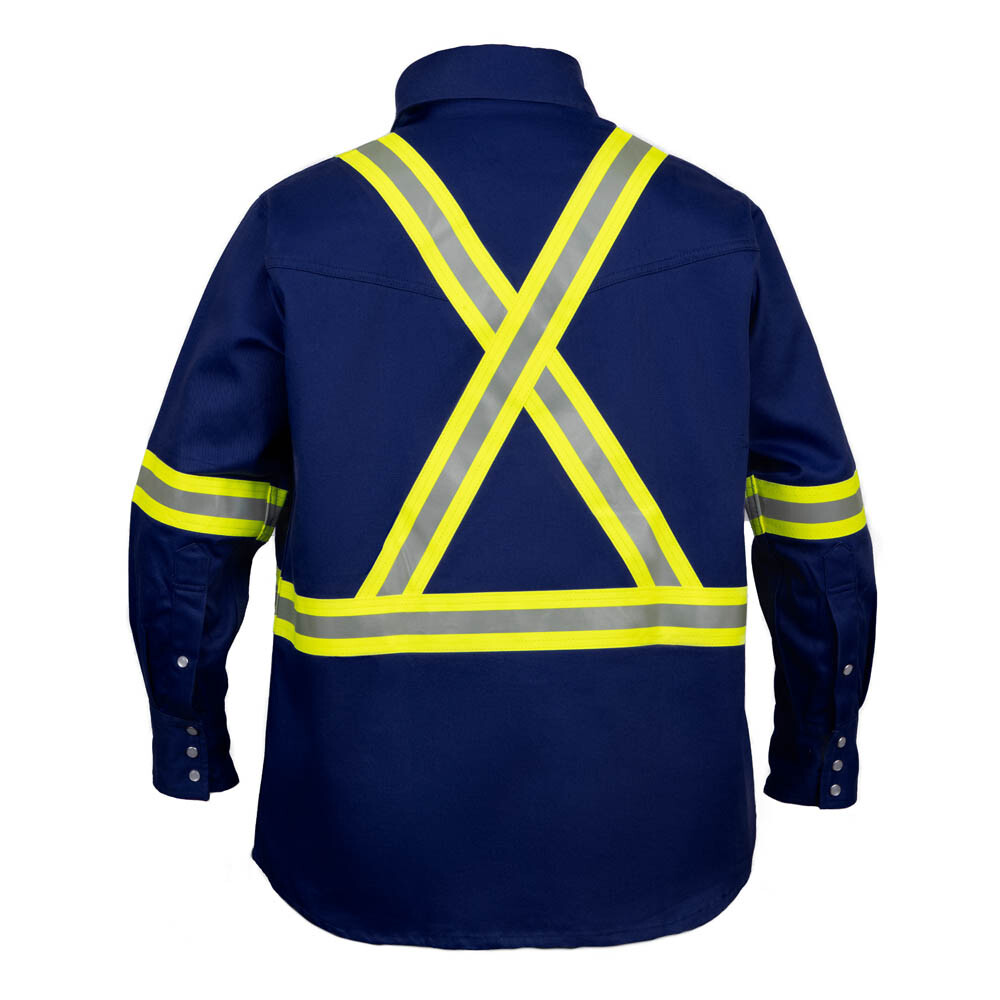 Flame Resistant FR High Visibility Hi Vis 100%C Light Weight Shirt