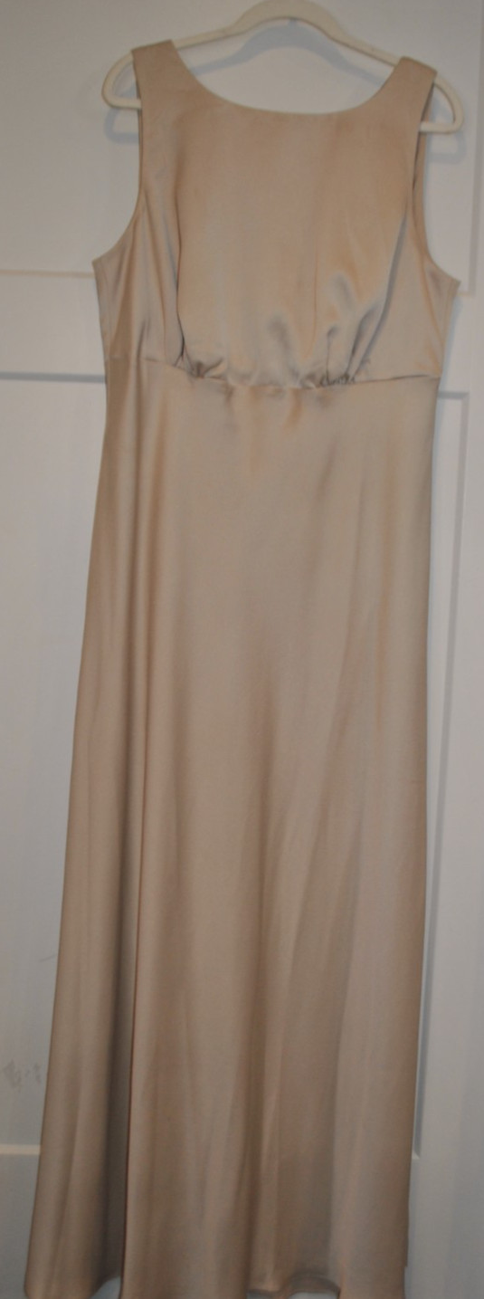 Anthropologie BHLDN Beckett satin Charmeuse Luxe Champagne Dress size 16W NWT
