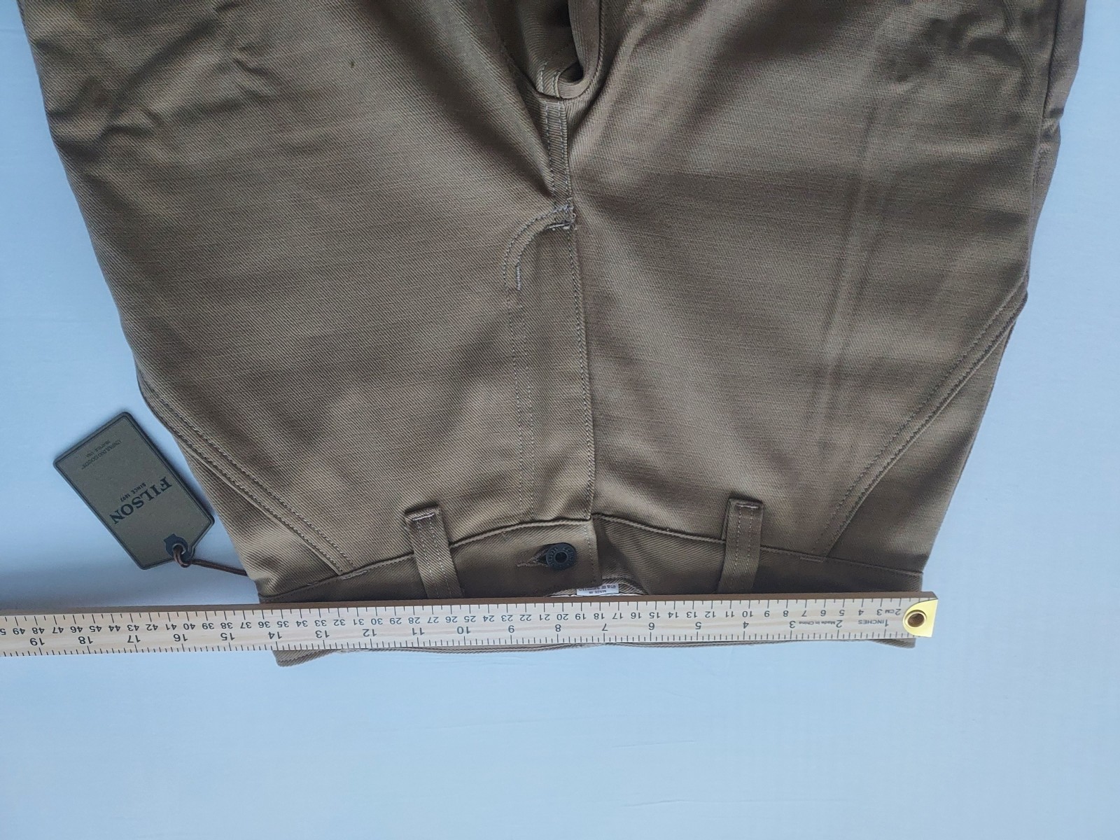 Filson Fenimore Cotton Twill Pants Sz 28 Unhemmed Warm Khaki 1101726 MADE IN USA