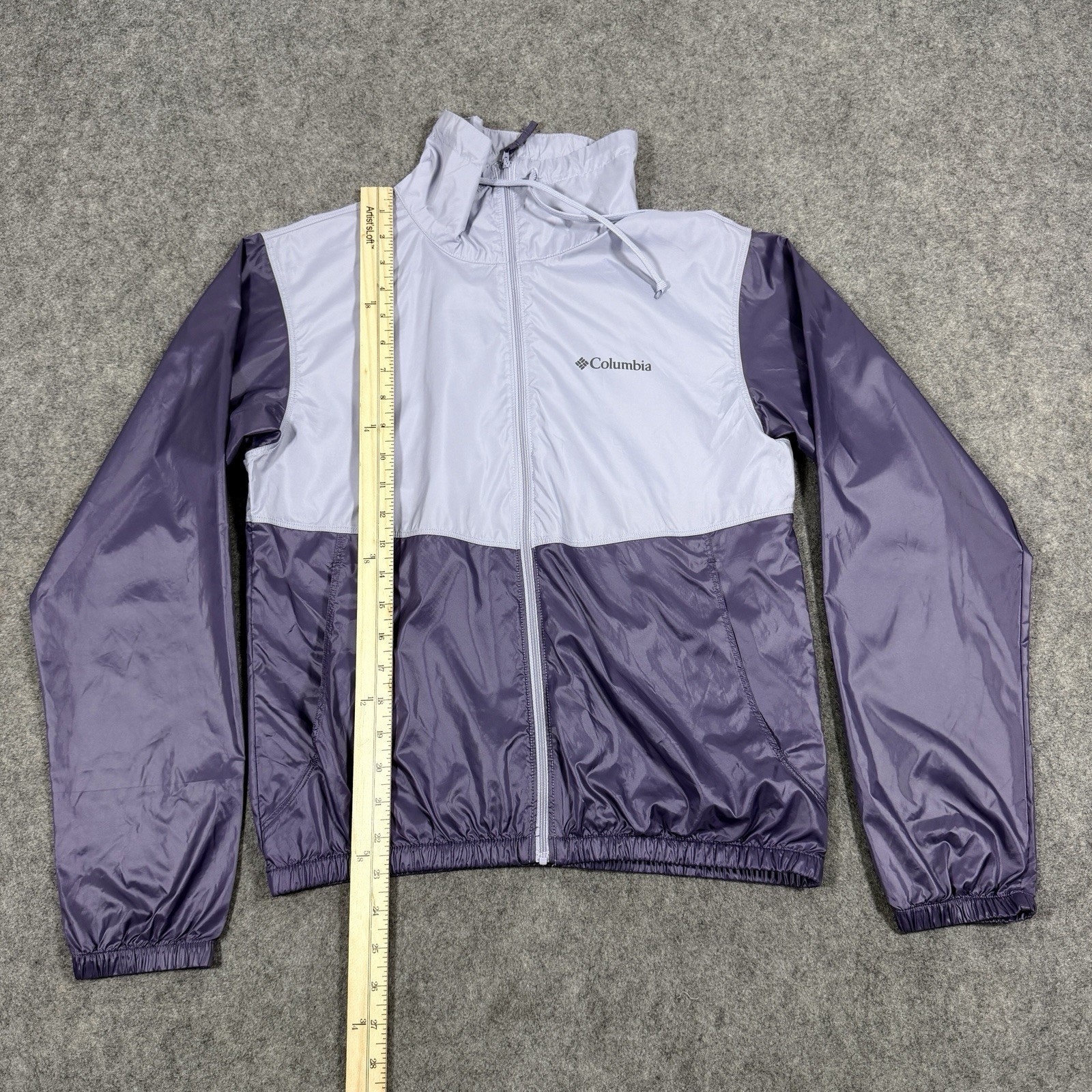 Columbia Lightweight Full Zip Windbreaker Jacket Fits Women’s Size XS Purple