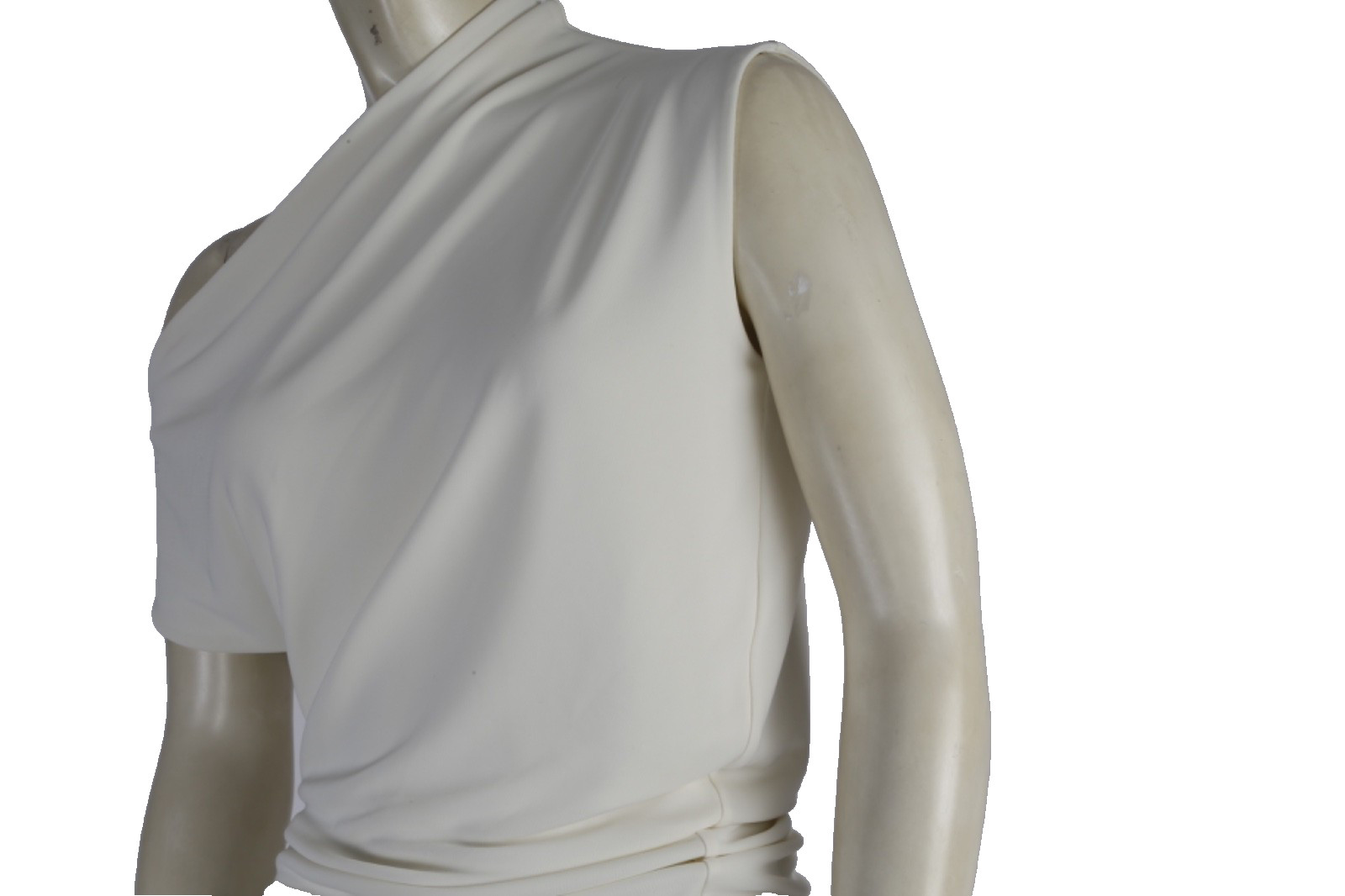 Kallmeyer Ivory Stretch Drape Dress Womens Elegant Luxury Wedding Guest Size S