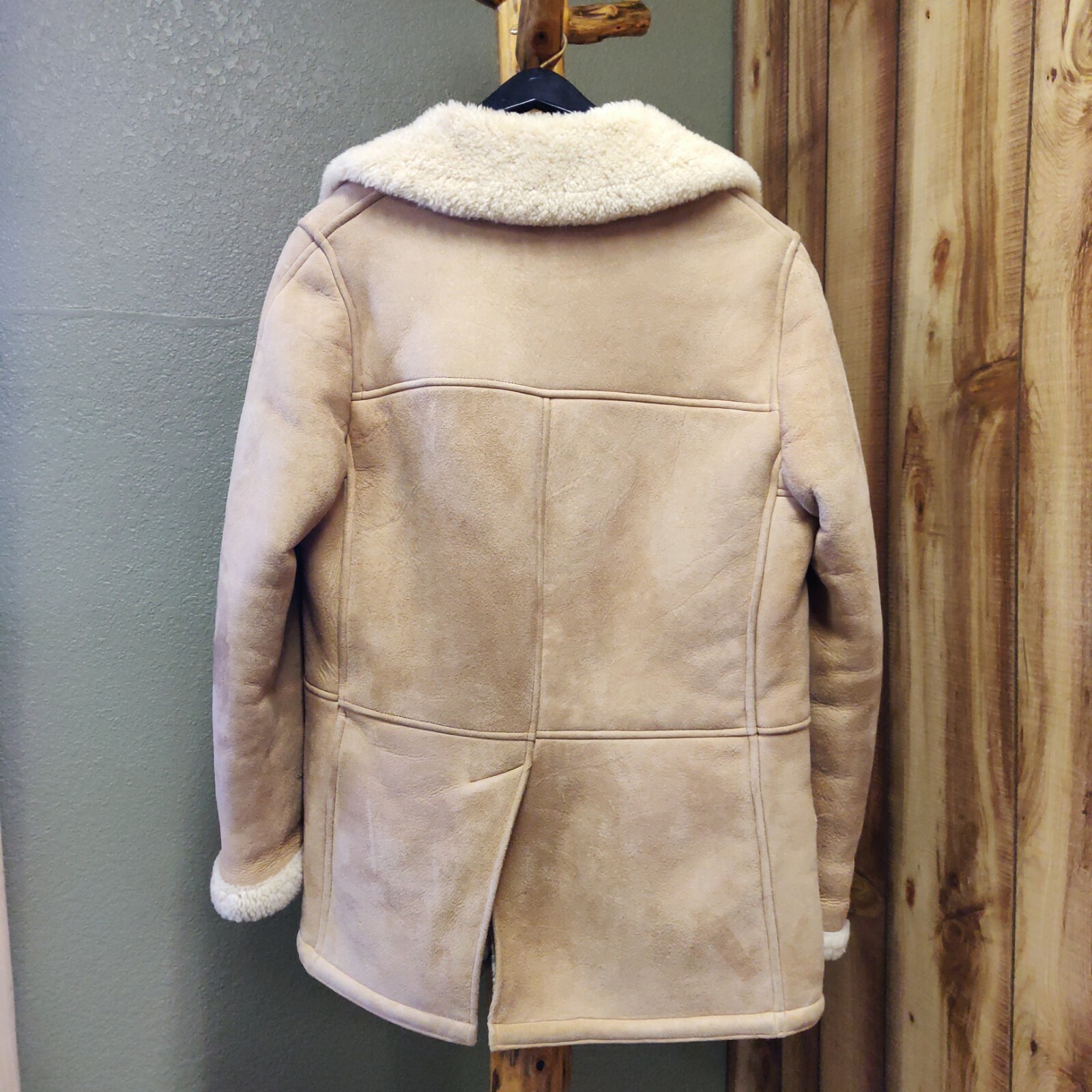 Vintage Shearling Leather Coat by Arthur Norgaard of Birch Creek Custom Made (M)