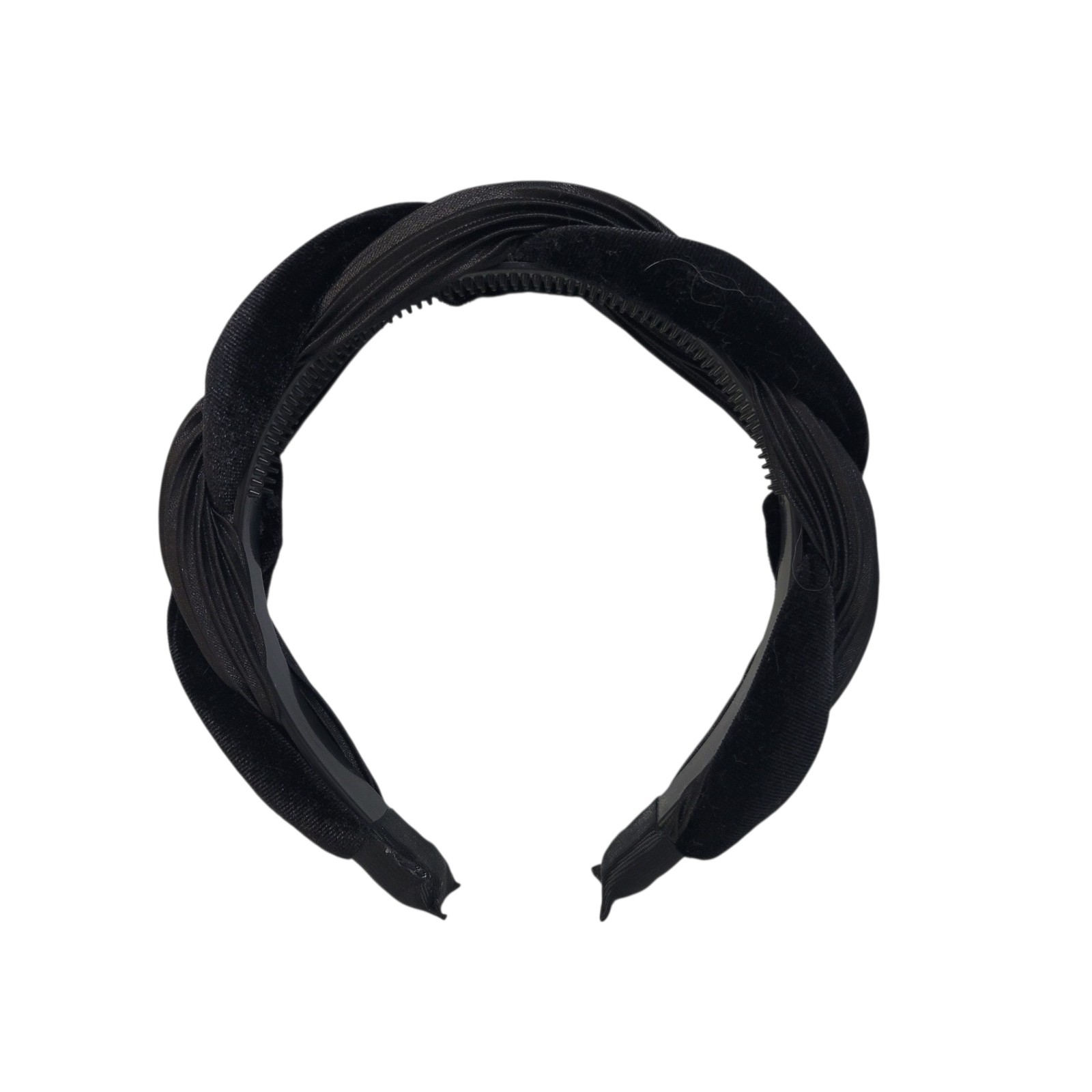 Unbranded Black Twisted Fabric Plastic Headband