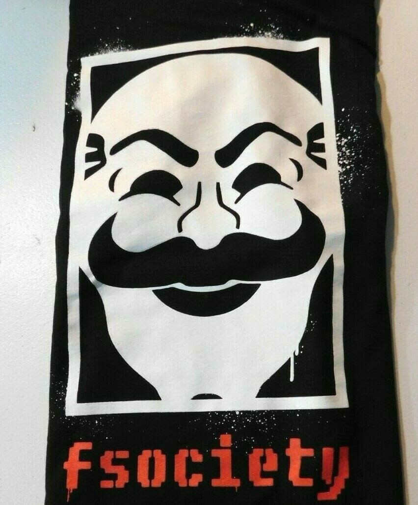 Loot Crate Men’s T-Shirt Graphic Tee Fsociety Size Choice S M L XL