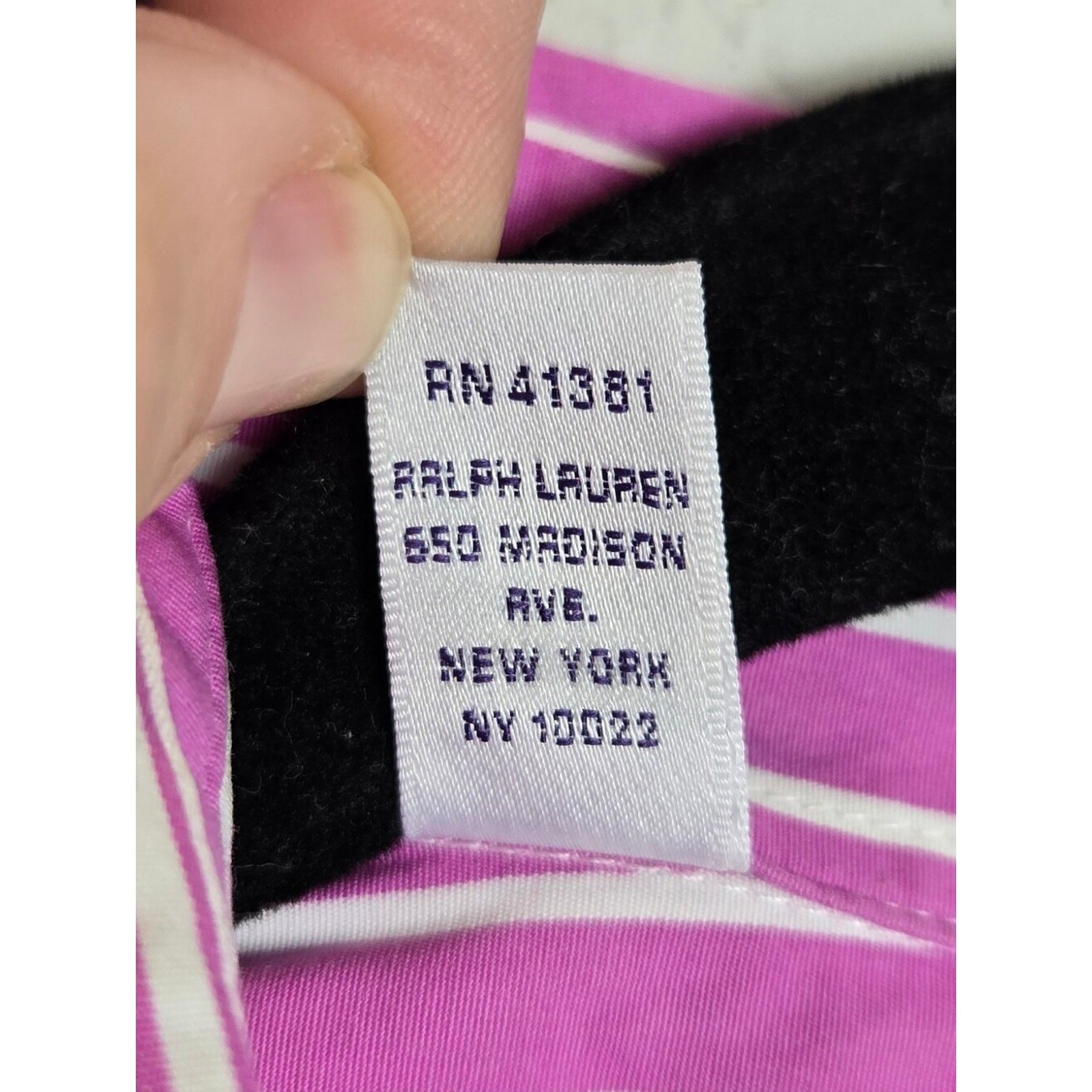 Ralph Lauren Purple Label Italy Pink White Stripe Button Down Dress Shirt 17.5
