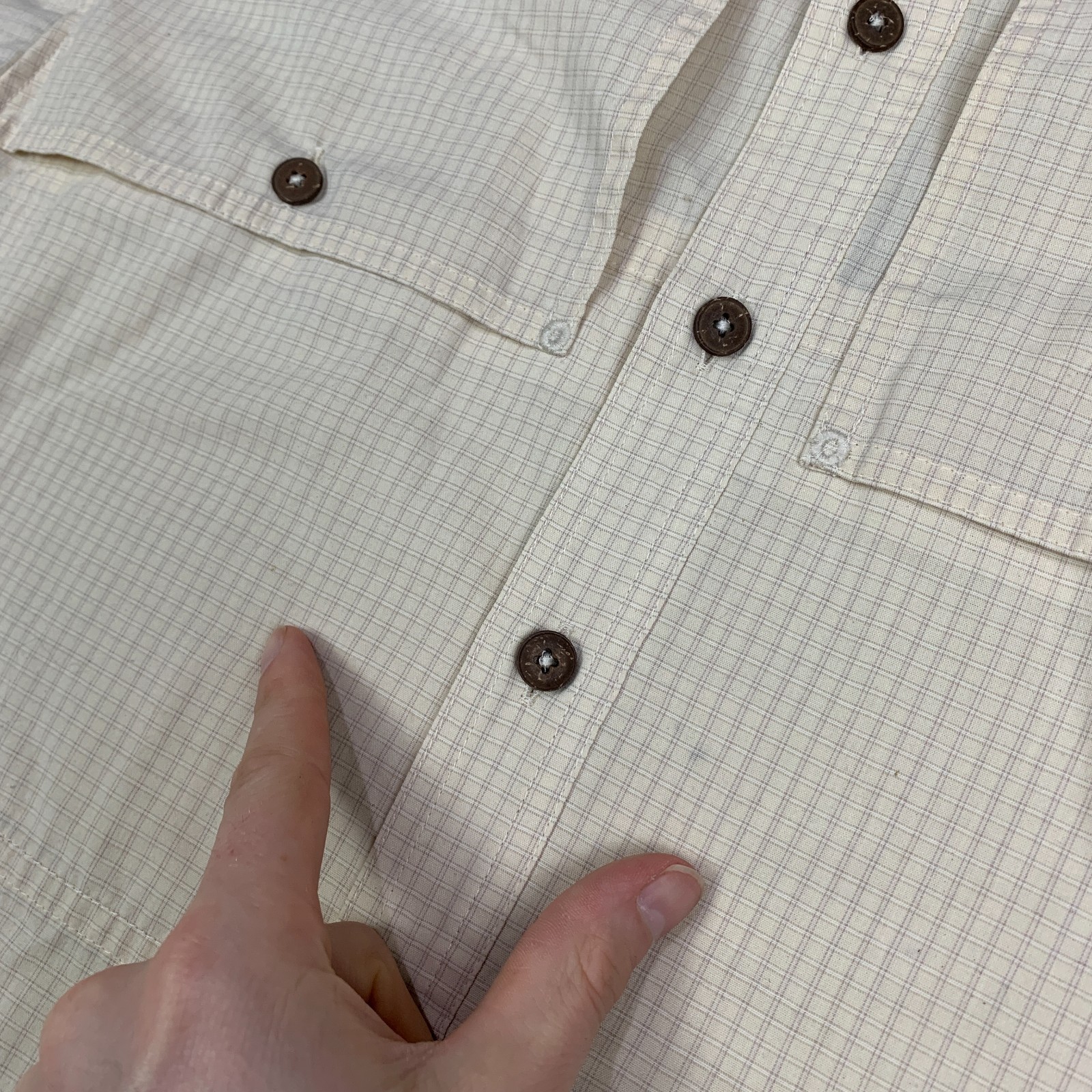 Patagonia Island Hopper Shirt Mens Small Yellow Beige Vented Fishing