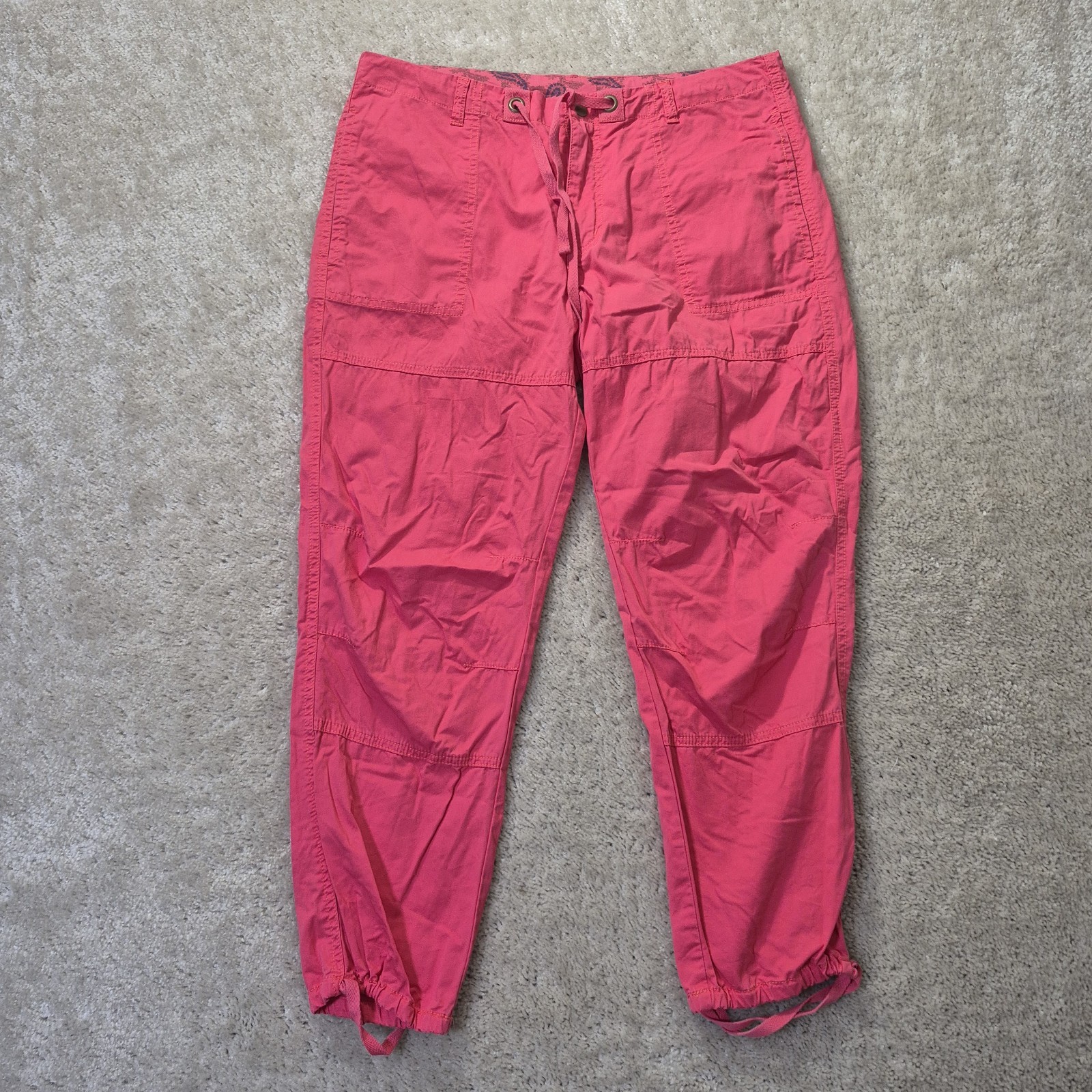 Sundance Rippling Tides Pants Womens Medium Petite PM Pink Utility Outdoor Beach
