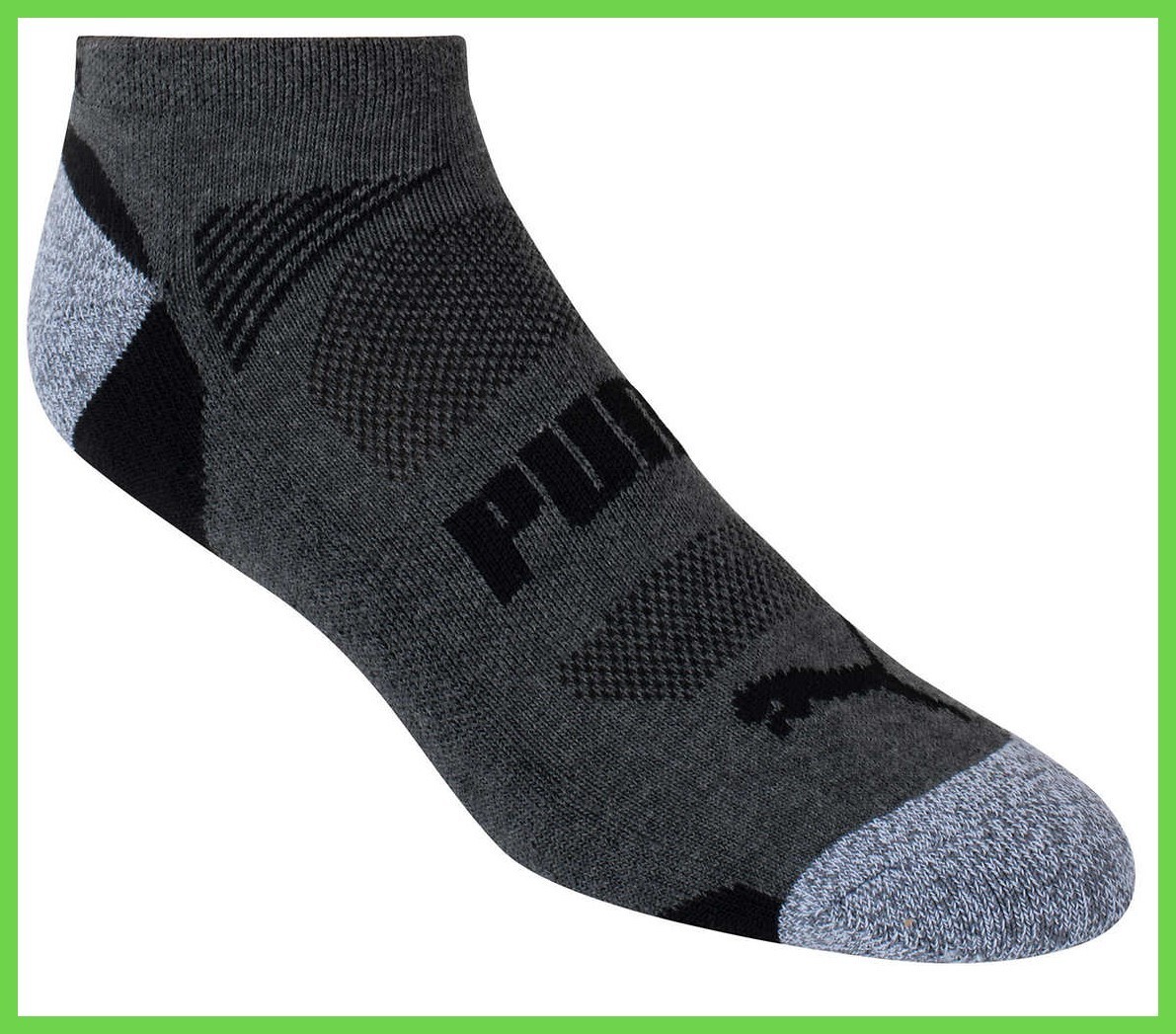 10 Pairs – Puma Men’s No Show Low Cut Socks, Black Select Size