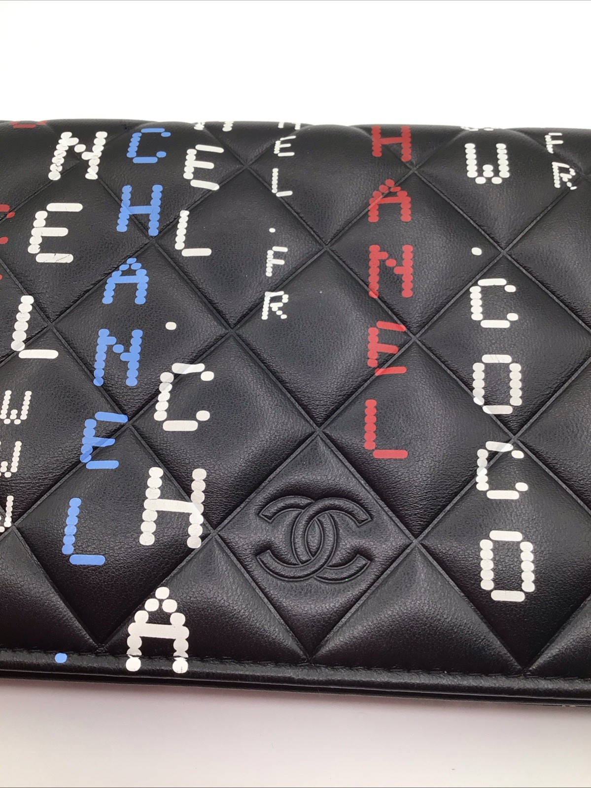 Chanel Matelasse Chain Wallet Black Leather