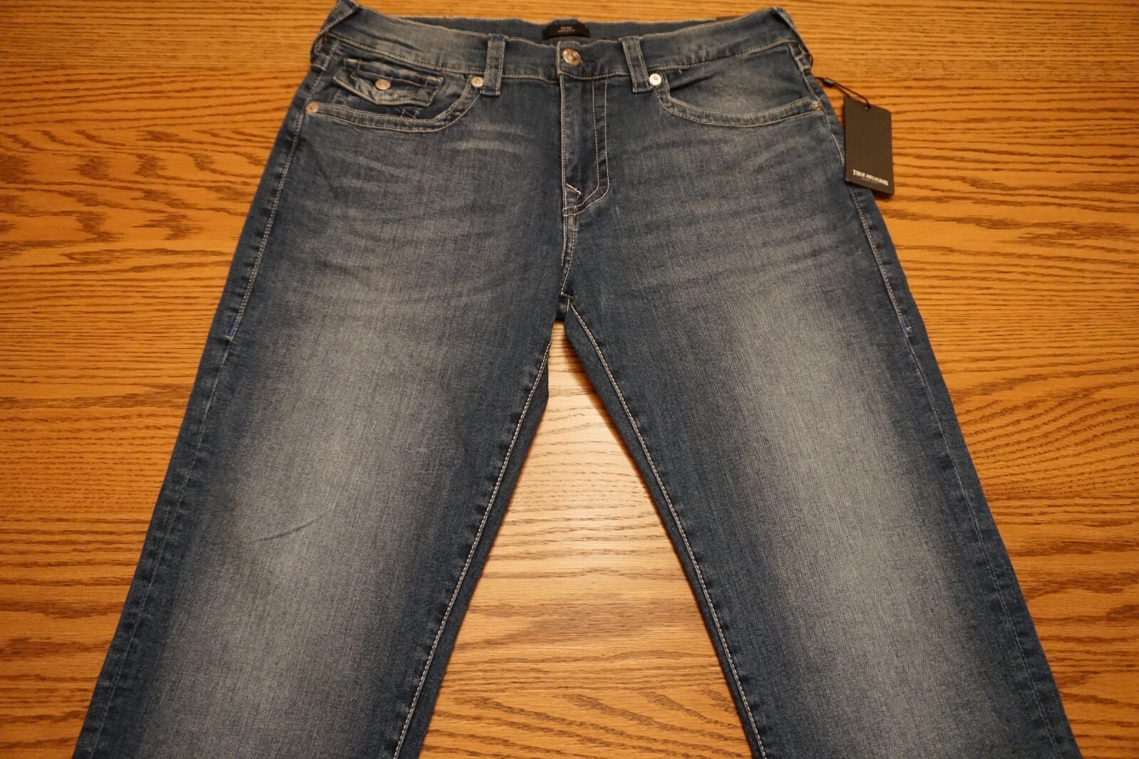 NWT MEN’S TRUE RELIGION JEANS Multiple Sizes Geno Flap Slim Medium Freesia $159