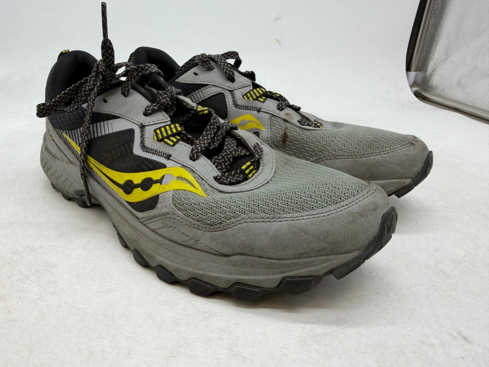 Saucony Excursion TR16 Trail Running Sneakers Men’s Fossil Black Lace Up – 10