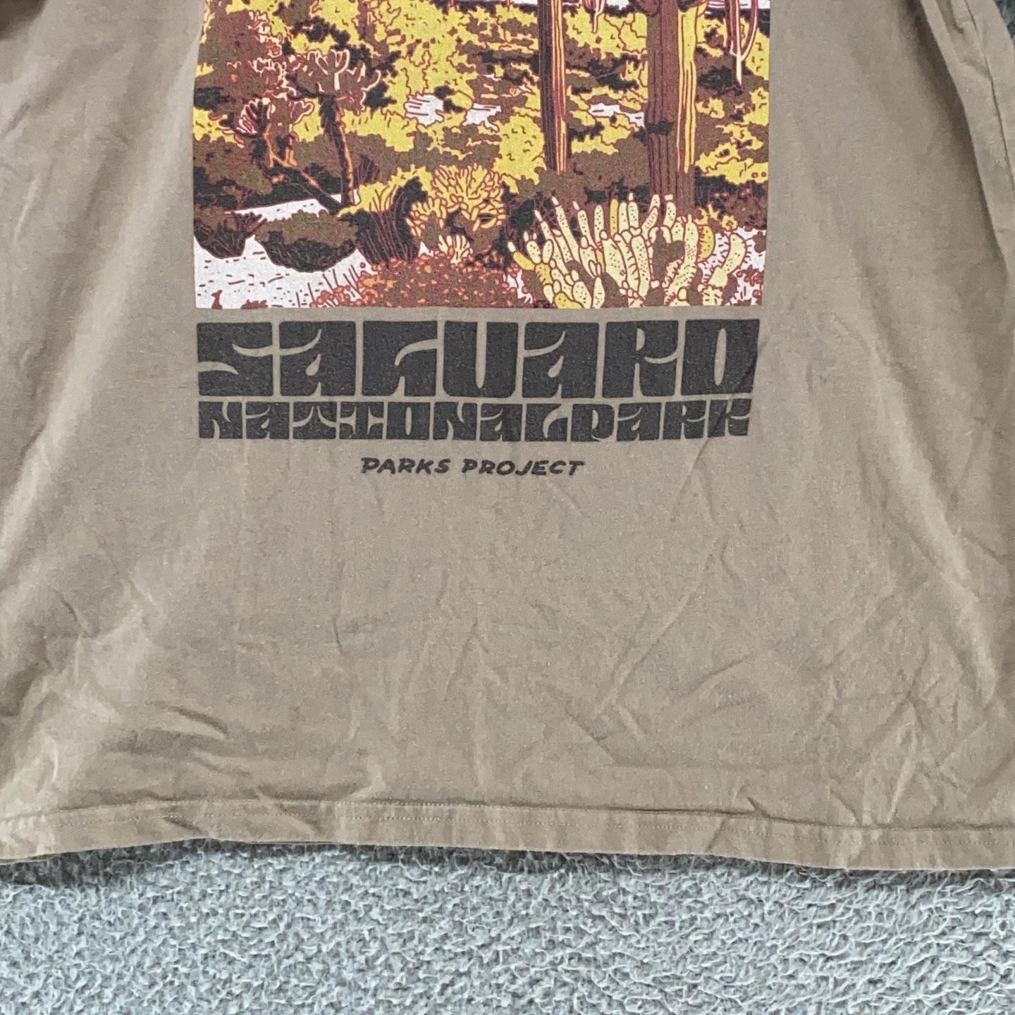 Parks Project Shirt Mens Large Beige Saguaro National Park Graphic Tee Outdoor