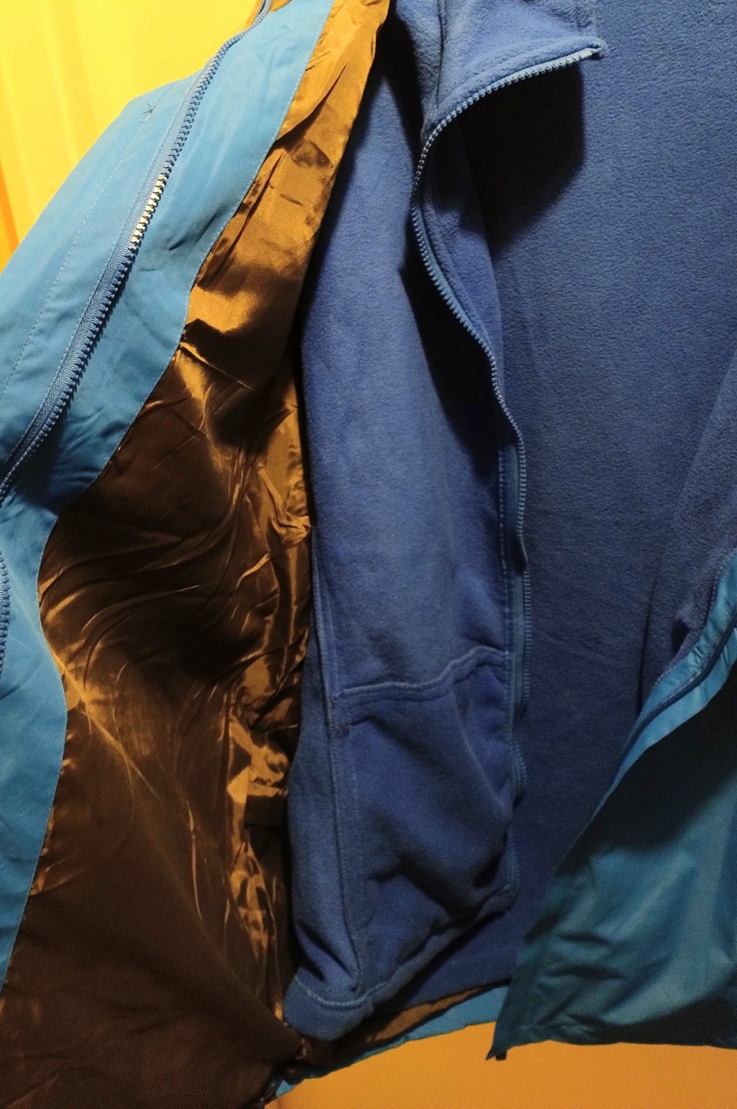 Gelert Mens 3 in 1 Jacket Royal Blue/ Navy Size XL Windbreaker Removable Hood