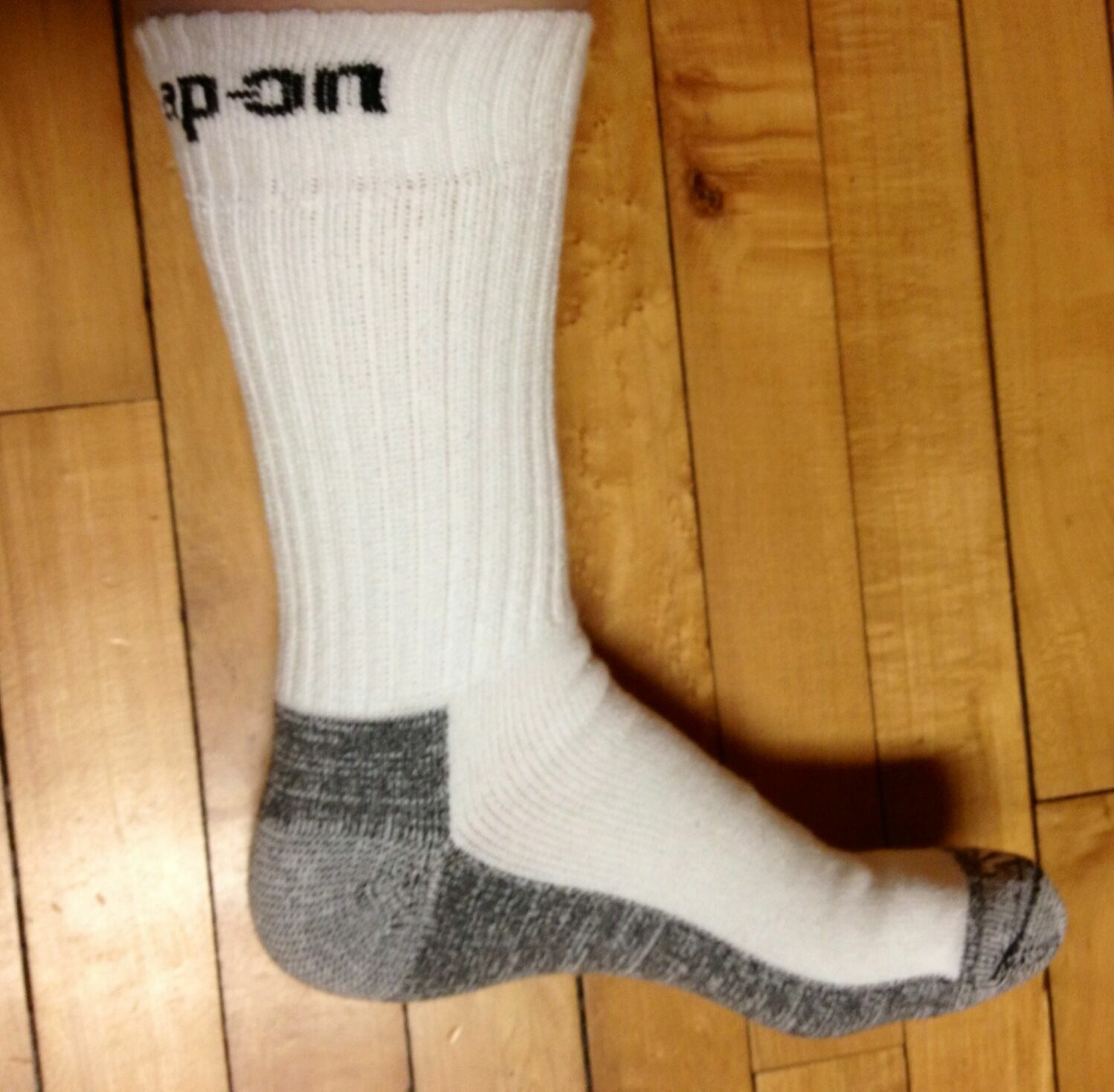 12 Pairs Mens White Snap On Tools Crew Socks XL FREE Shipping MADE IN USA New!