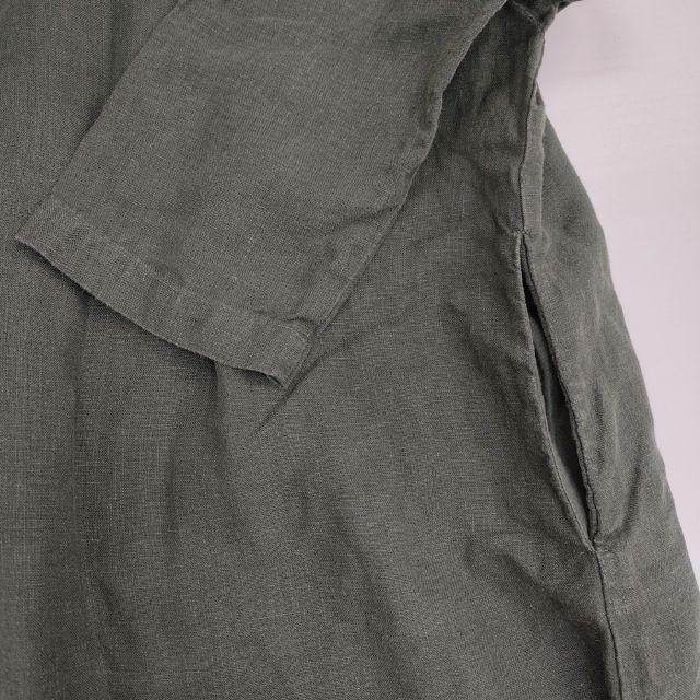 nest Robe Linen Wide Silhouette 01191-1093 Garment Dyed dress green 6-0513M∞