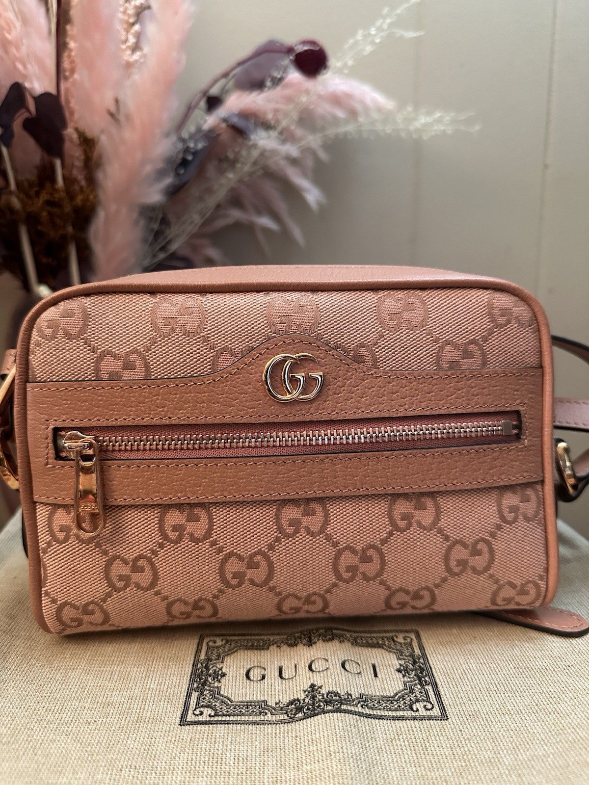 Gucci Pink Ophidia Mini Crossbody