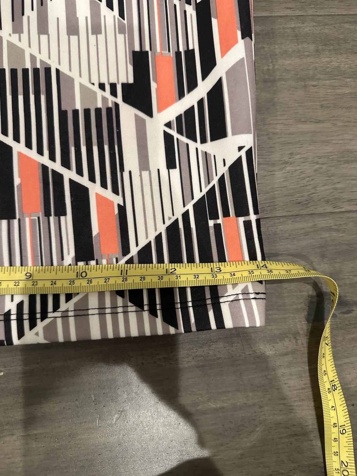 Massimo black, white, gray, and orange geometric pattern skirt in XS #midi