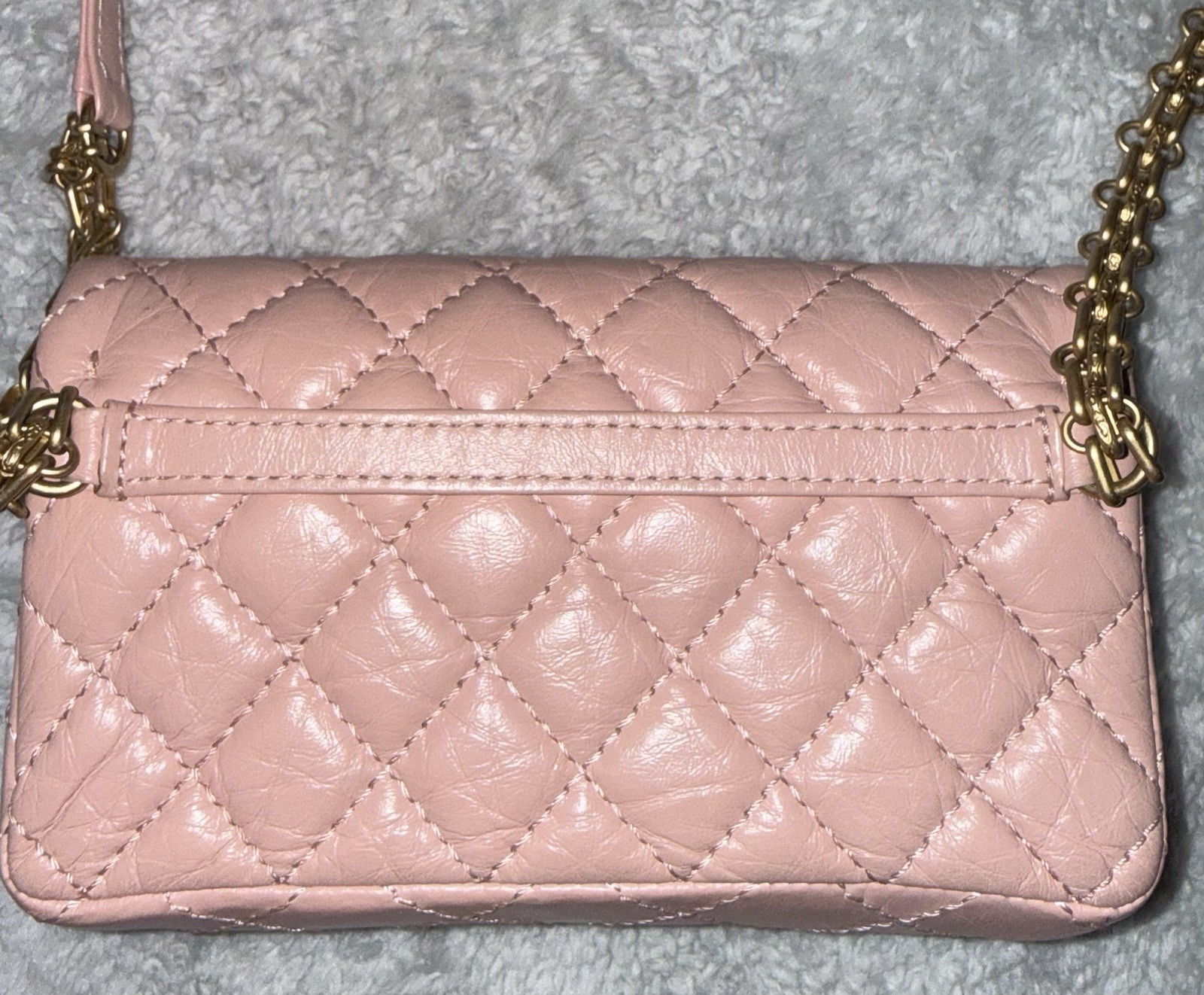 🔥 Rare CHANEL 2.55 Reissue Pink Belt Bag Aged Calfskin 27-Series