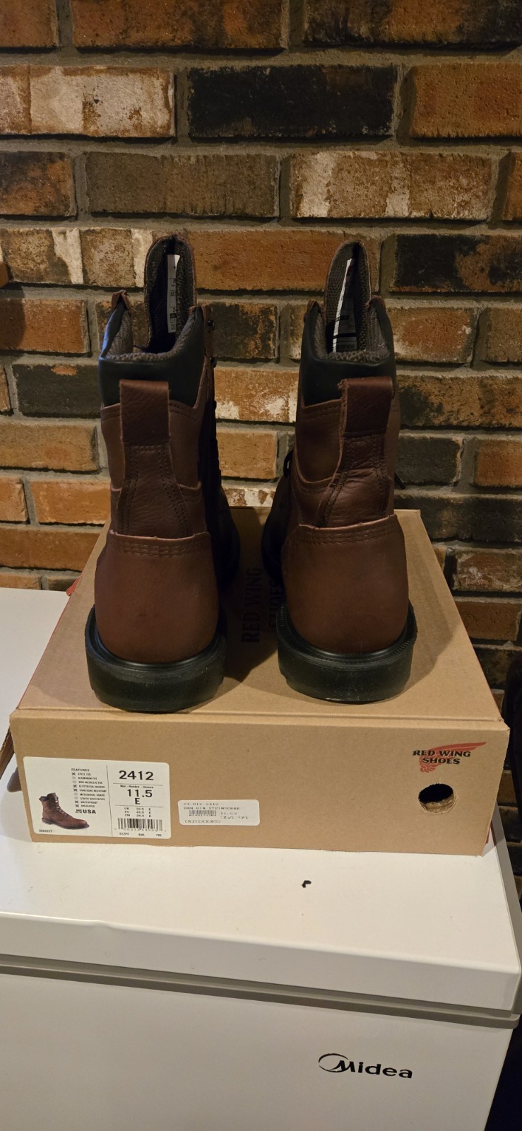 Red Wing 2412 Size 11.5E Leather Boots Goretex Insulated Steel Toe