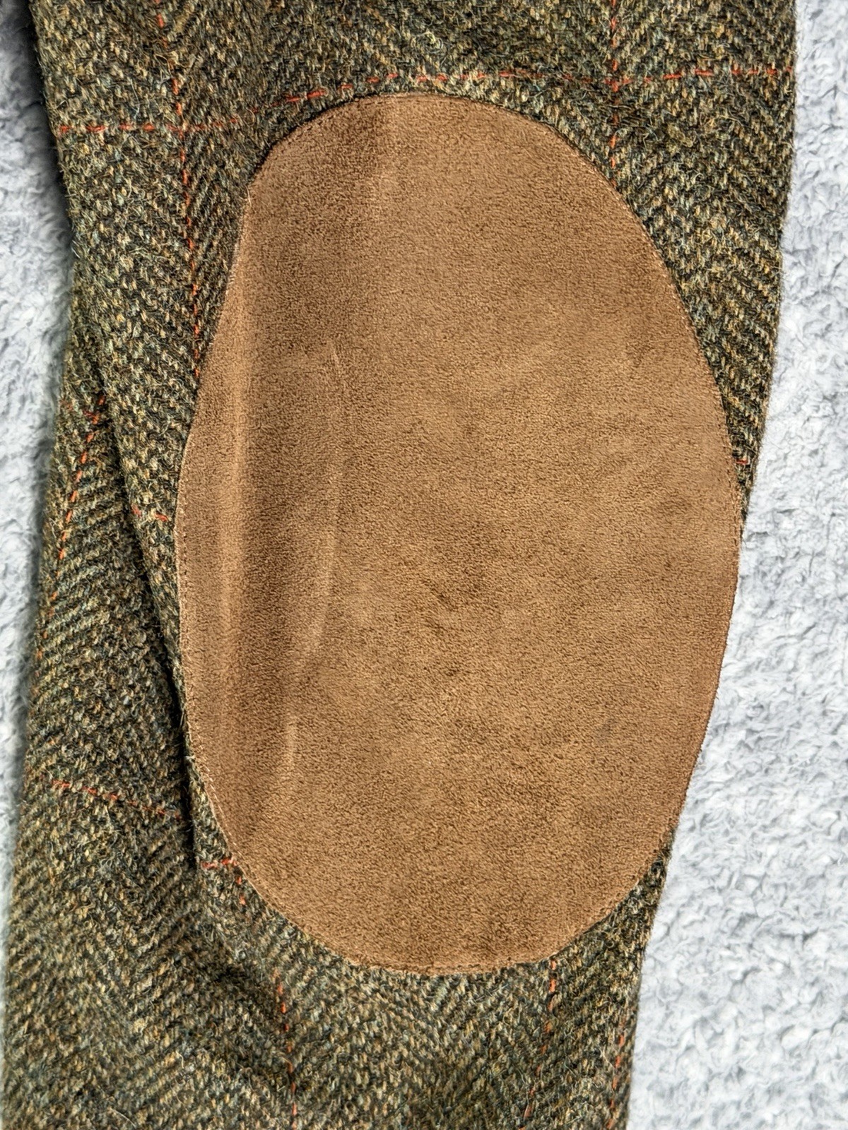 J Crew Yorkshire Tweed Moon Blazer Mens 40L Herringbone Sport Coat Elbow Patches